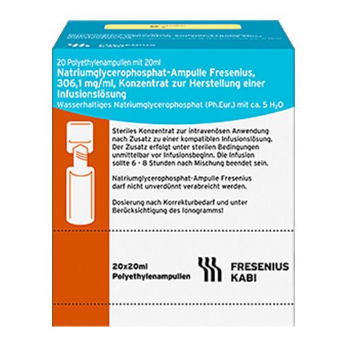 Natriumglycerophosphat-Ampulle Fresenius 20X20 ml Infusionslösungskonzentrat