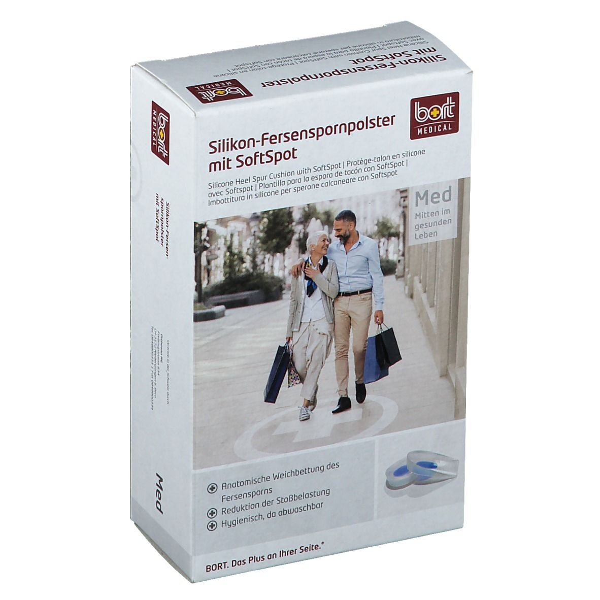 Silikon-Fersenspornpolster mit SoftSpot Gr. L 2 St Einlagen