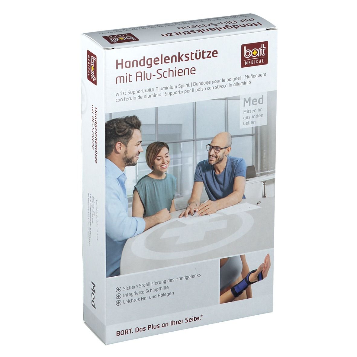 Handgelenkstütze mit Alu-Schiene rechts blau Gr. S 1 St Bandage(s)