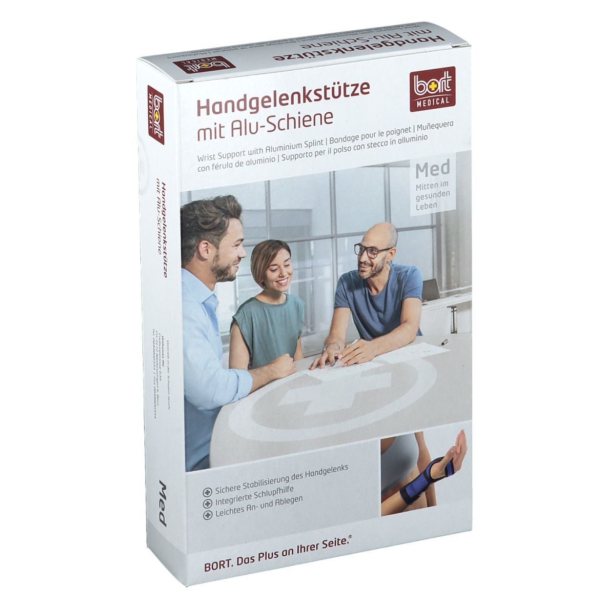 Handgelenkstütze mit Alu-Schiene links Gr. S blau 1 St Bandage(s)