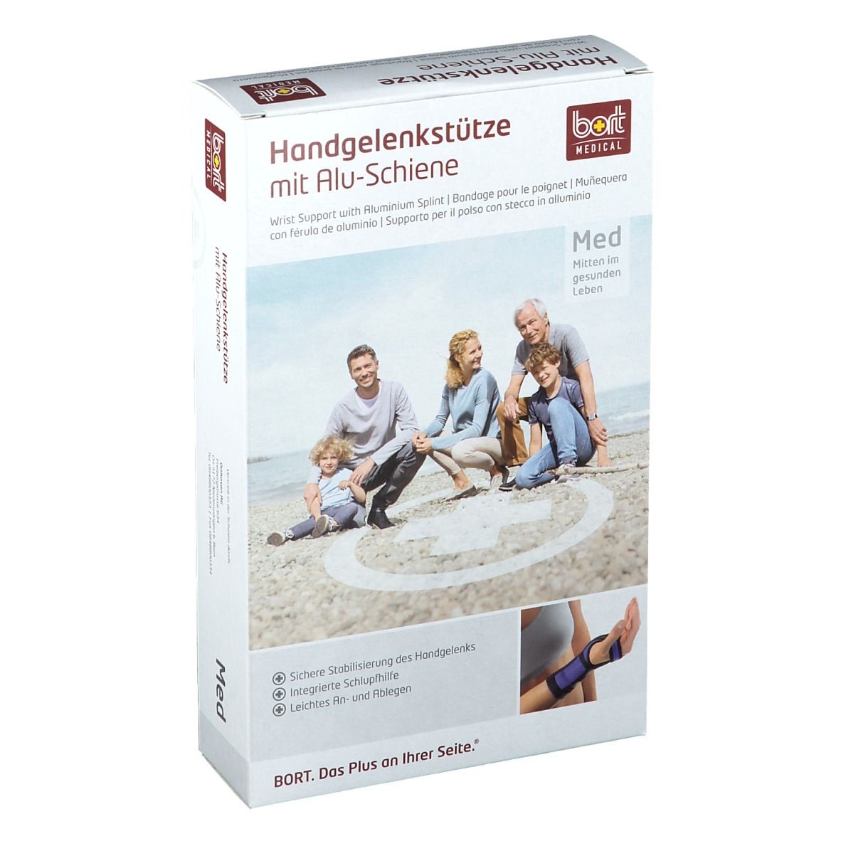 Handgelenkstütze mit Alu-Schiene links Gr. M blau 1 St Bandage(s)