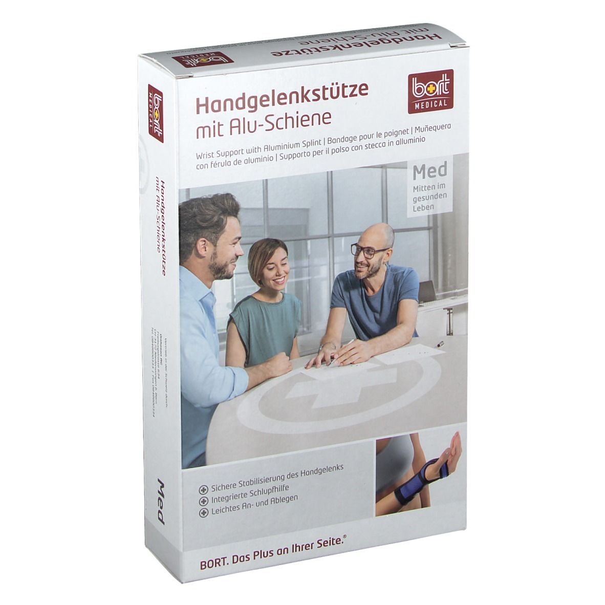 Handgelenkstütze mit Alu-Schiene links Gr. XL blau 1 St Bandage(s)