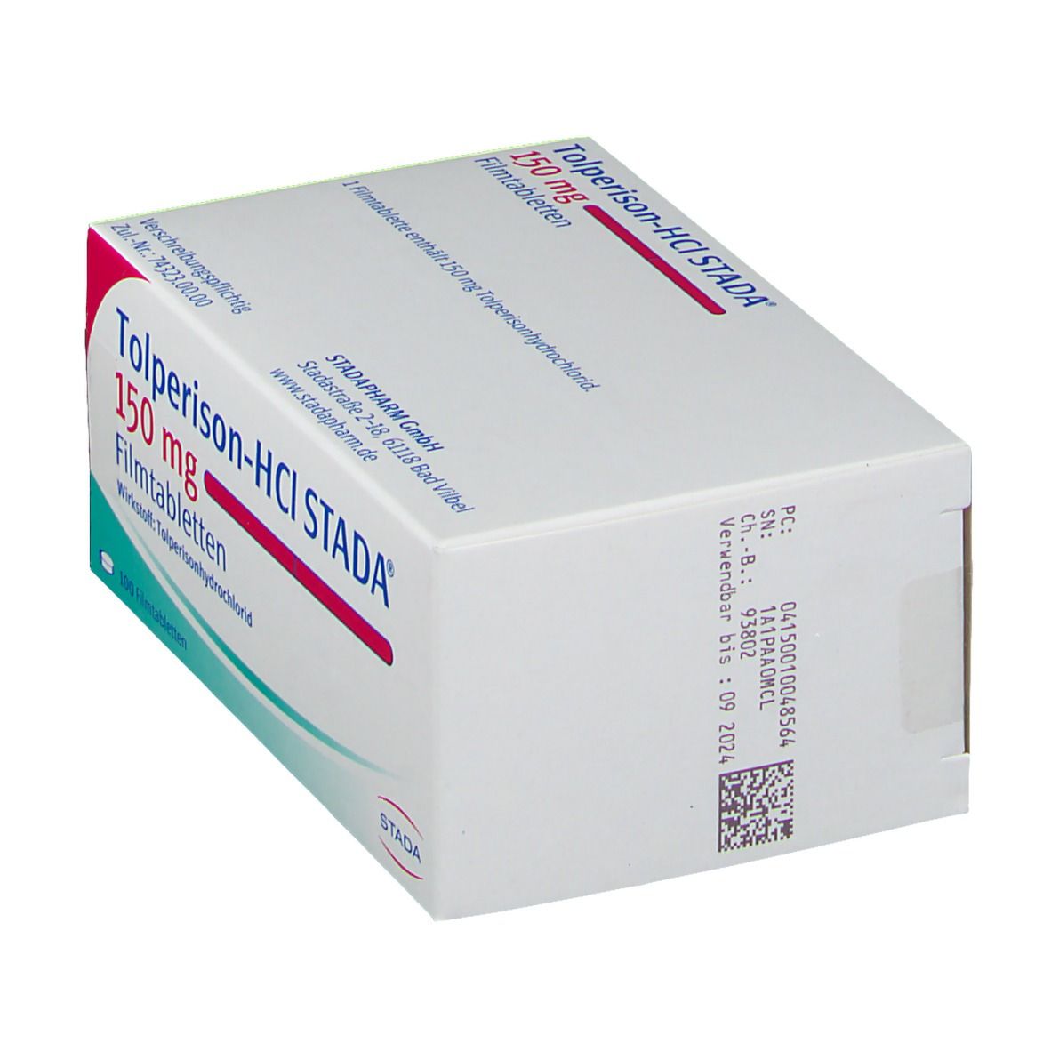 Tolperison-Hcl Stada 150 mg Filmtabletten 20 St