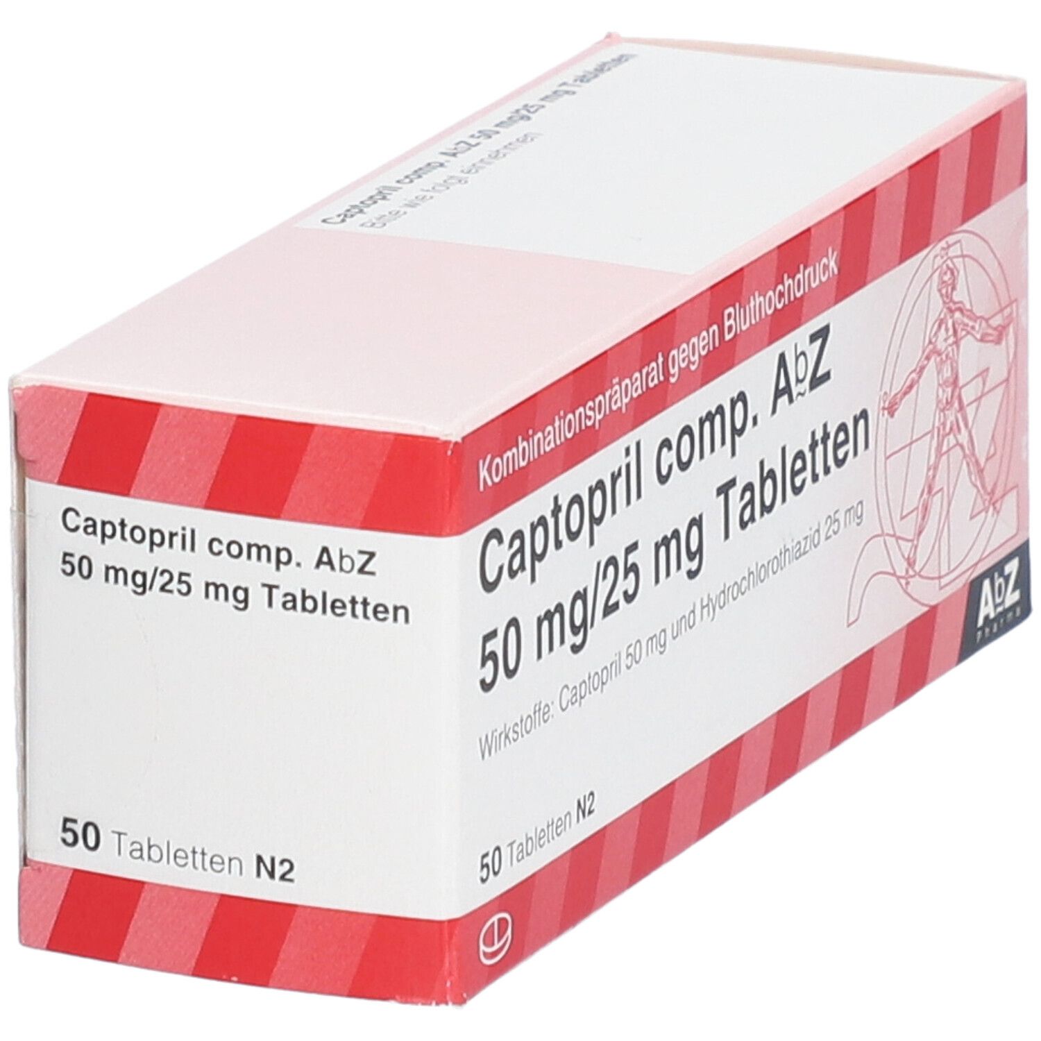 Captopril comp. AbZ 50 mg/25 mg Tabletten St