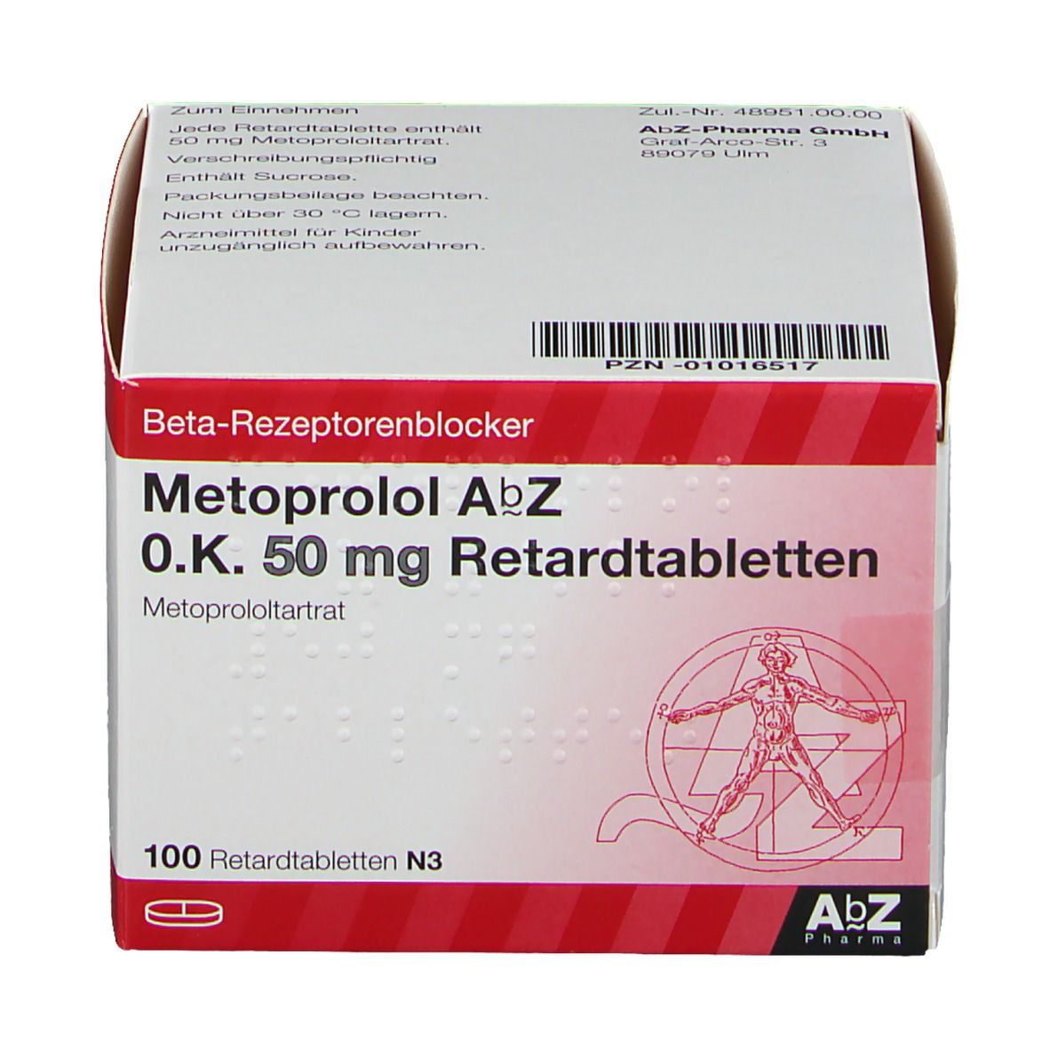 Metoprolol AbZ 0.K. 50Mg