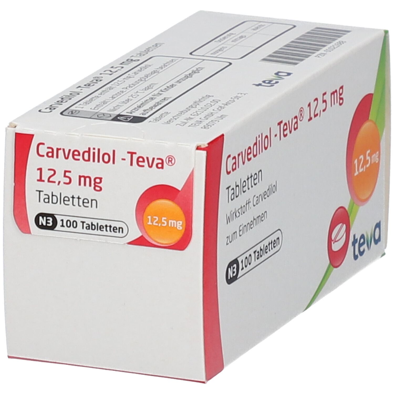 Carvedilol-Teva® 12,5 mg