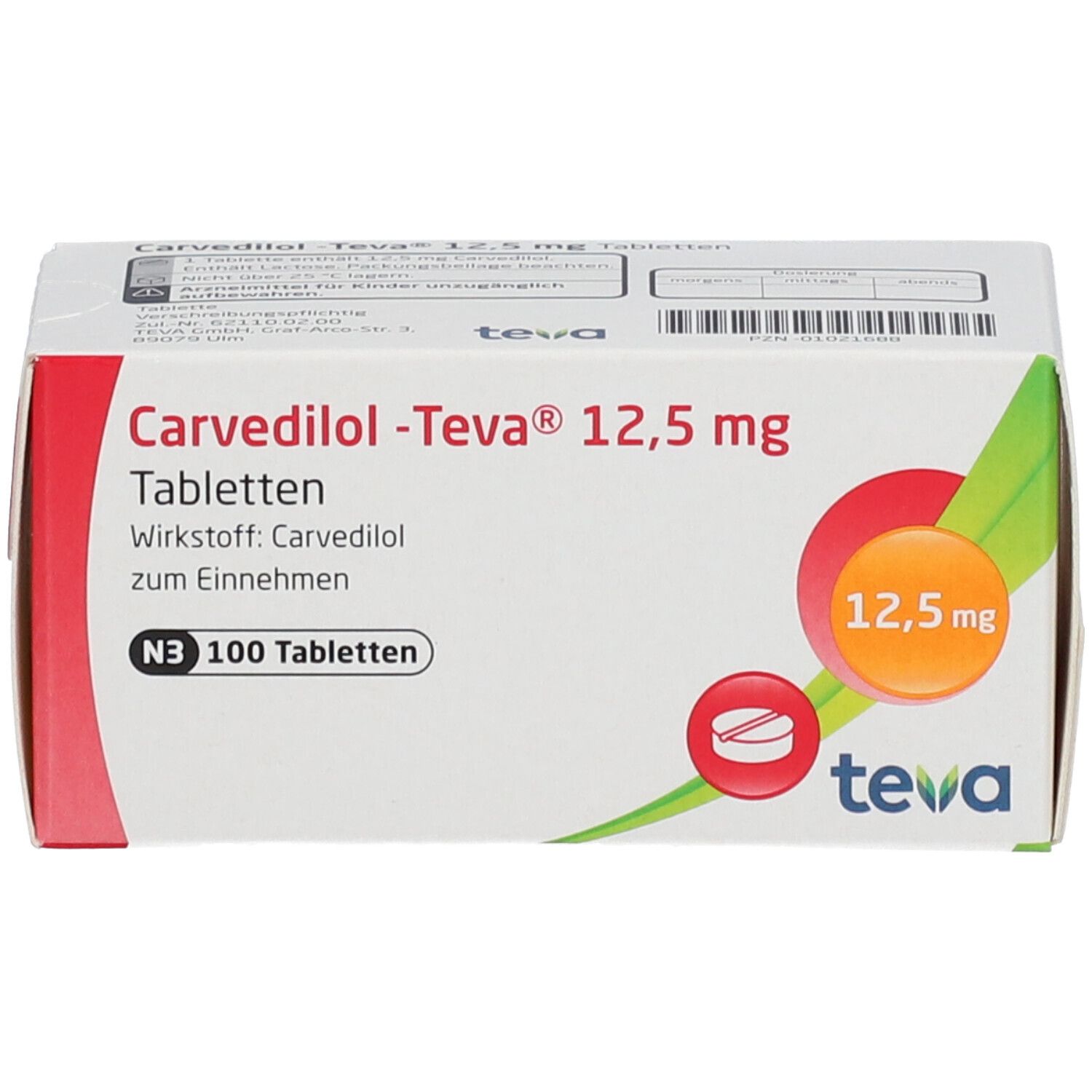 Carvedilol-Teva® 12,5 mg
