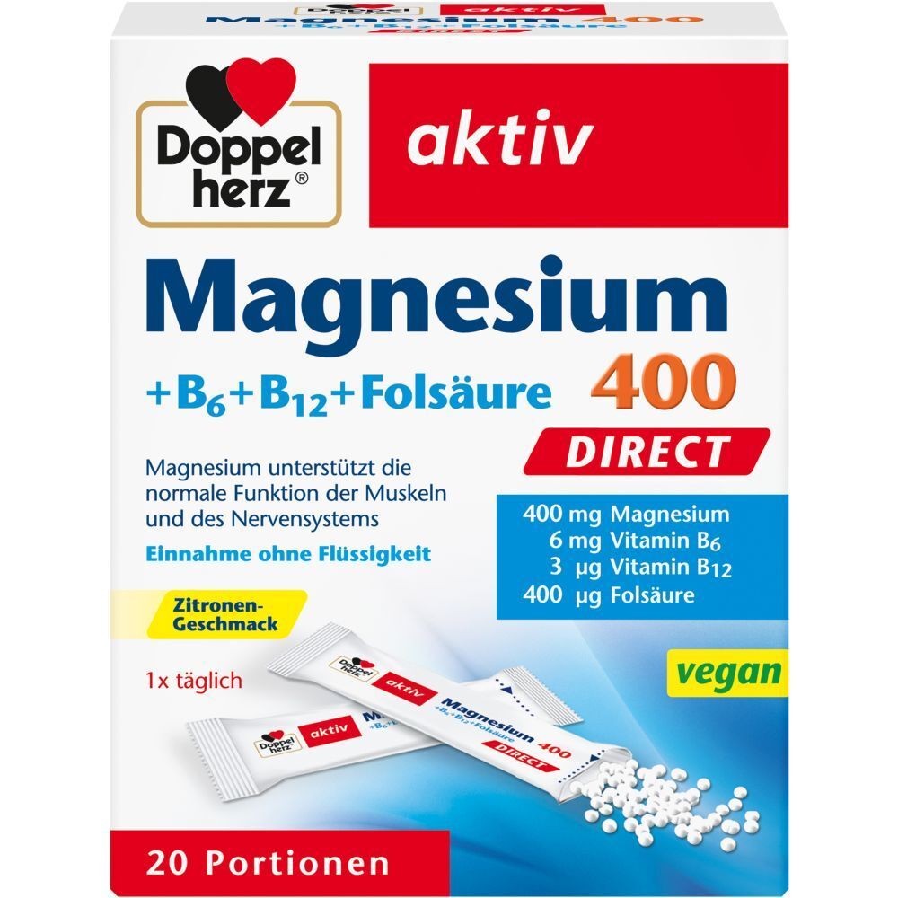 Doppelherz® aktiv Magnesium + B6 + B12 DIRECT