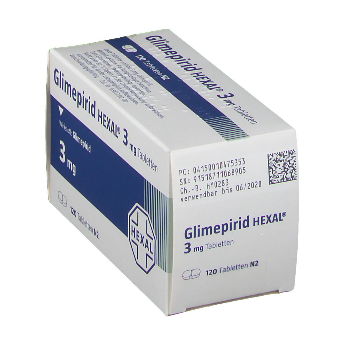 Glimepirid HEXAL® 3 mg 120 St mit dem ERezept kaufen Shop Apotheke