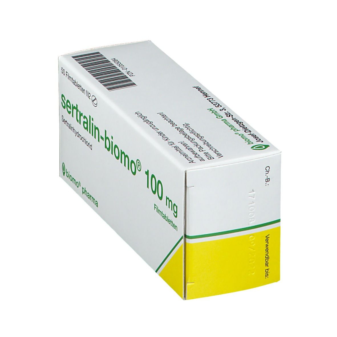 SERTRALIN-biomo 100 mg Filmtabletten 50 St