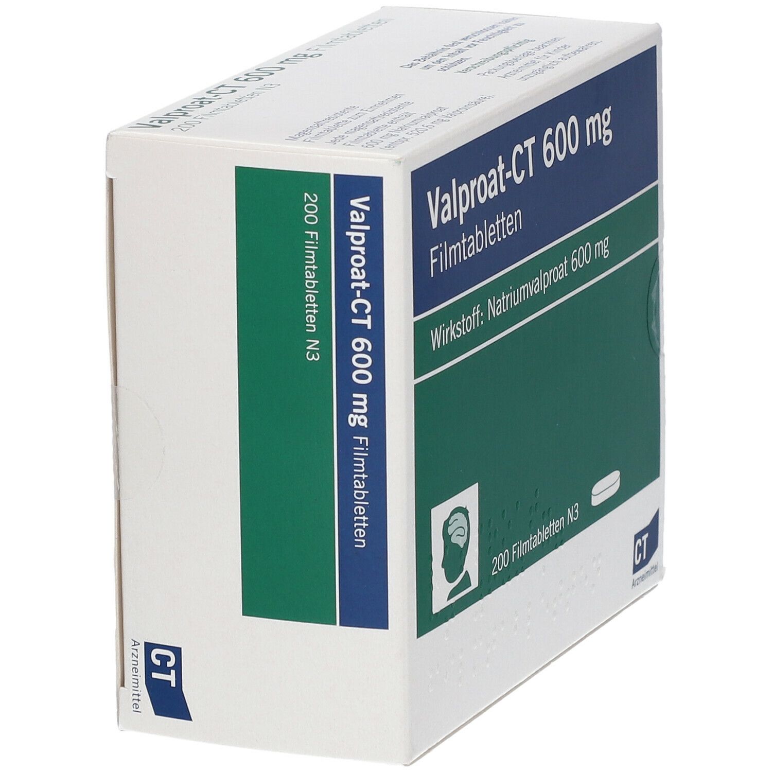 Valproat-Ct 600 mg magensaftres.Filmtabletten 200 St Filmtabletten magensaftresistent