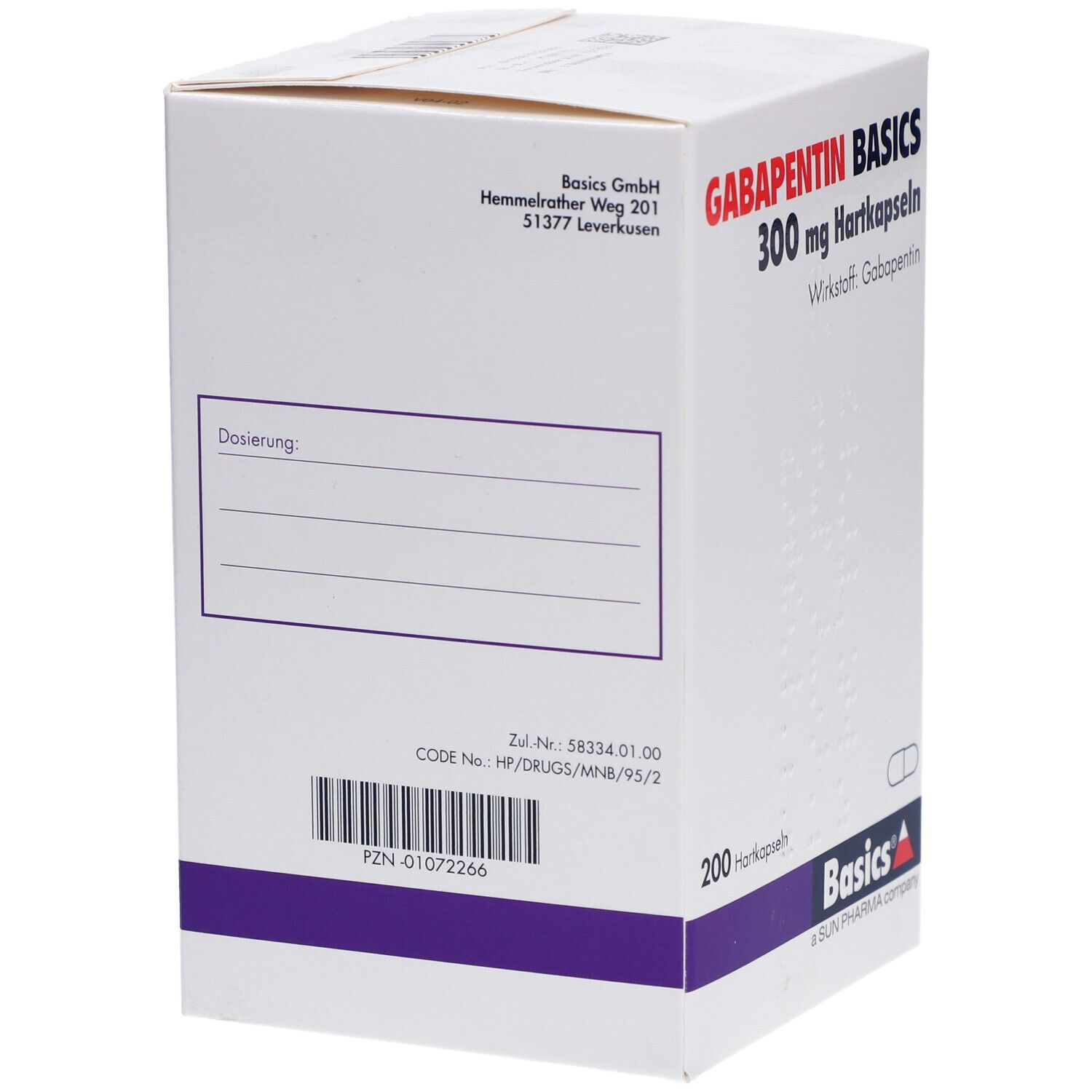 Gabapentin Basics 300 mg Hartkapseln 200 St