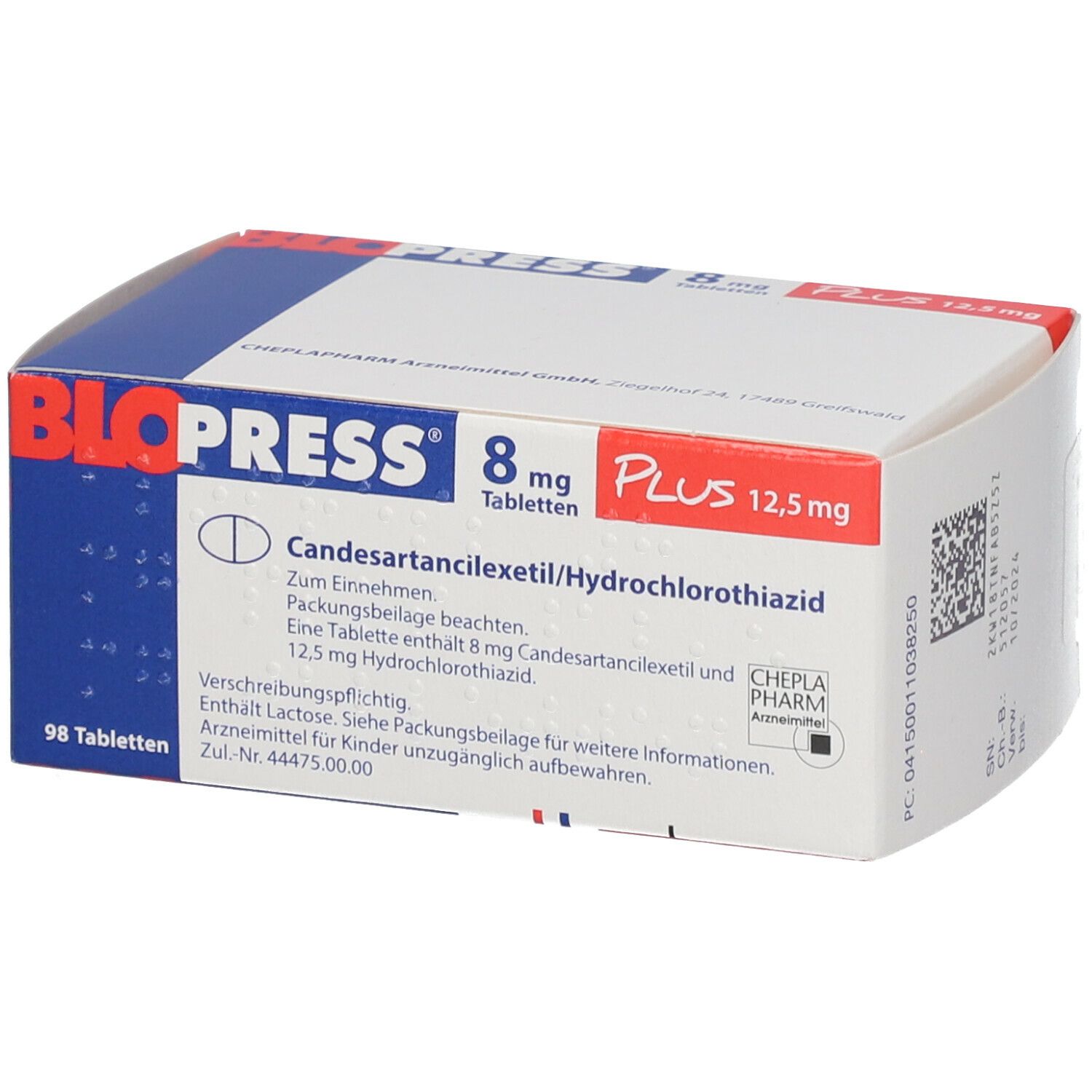 Blopress® 8 mg Plus 12,5 mg
