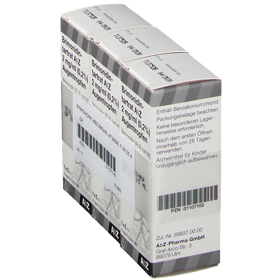Brimonidintartrat AbZ 2 mg/ml 0,2%