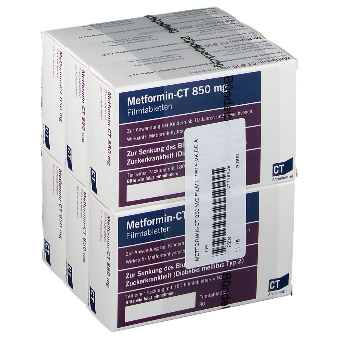 Metformin- Ct 850 mg Filmtabletten