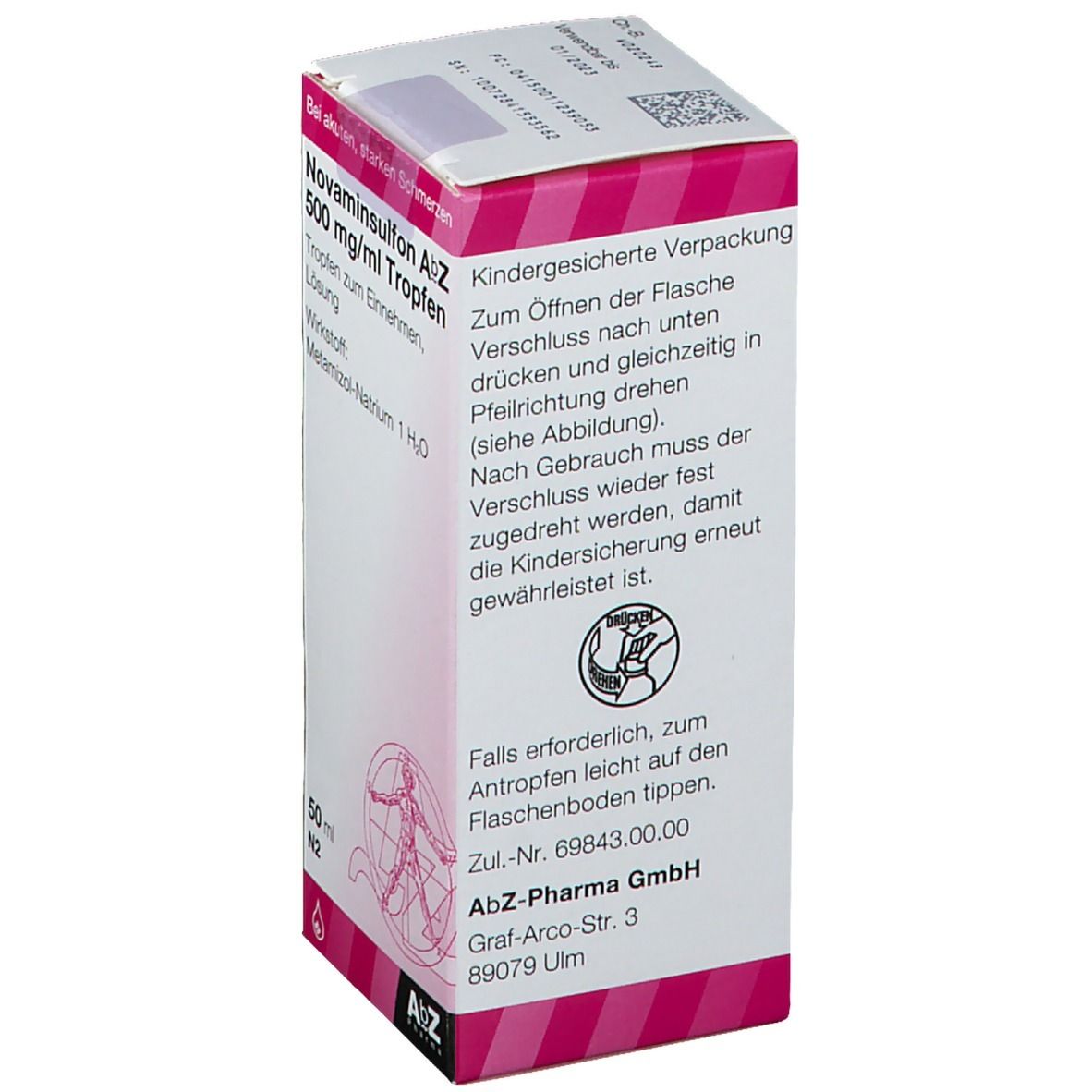 Novaminsulfon AbZ 500 mg/ml Tropfen zum Einnehmen 50 ml