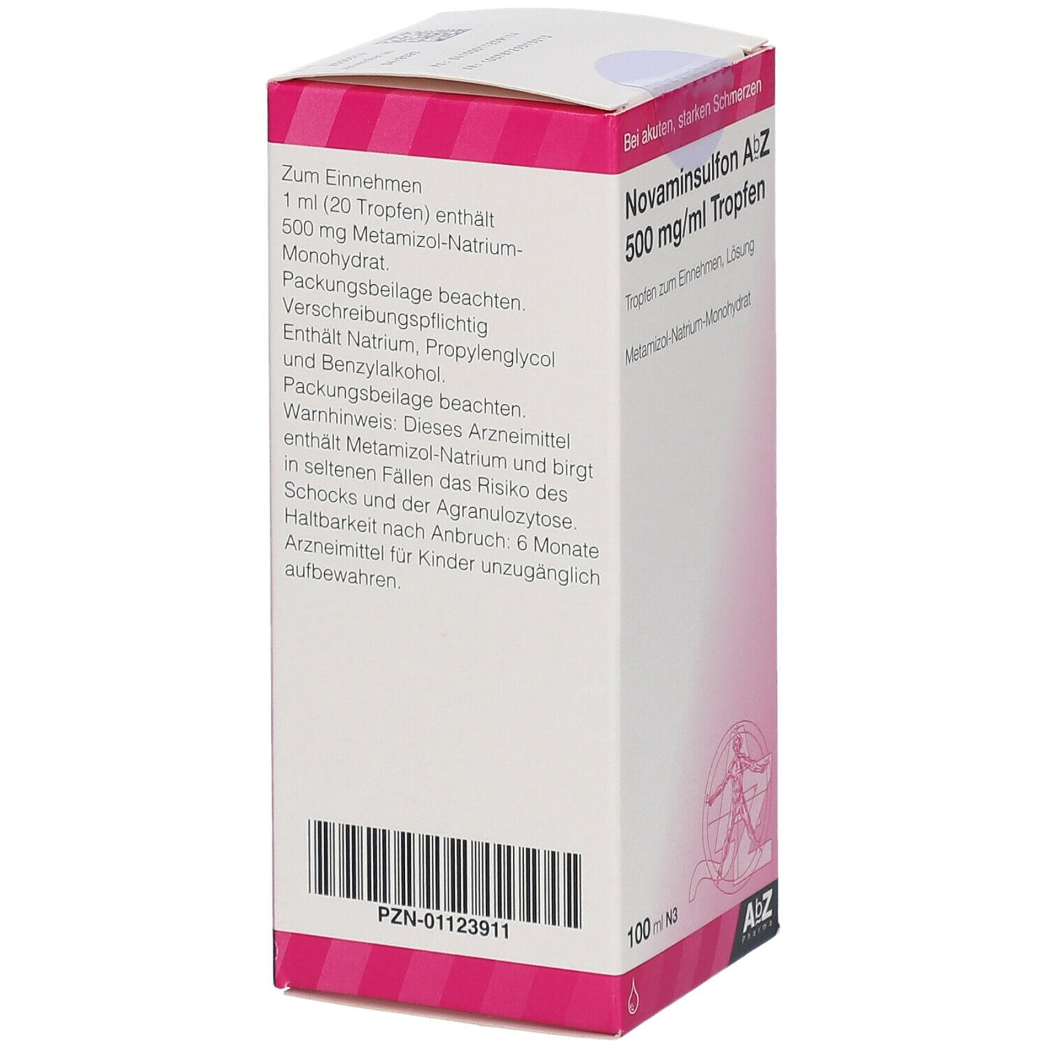 Novaminsulfon AbZ 500 mg/ml Tropfen zum Einnehmen 100 ml