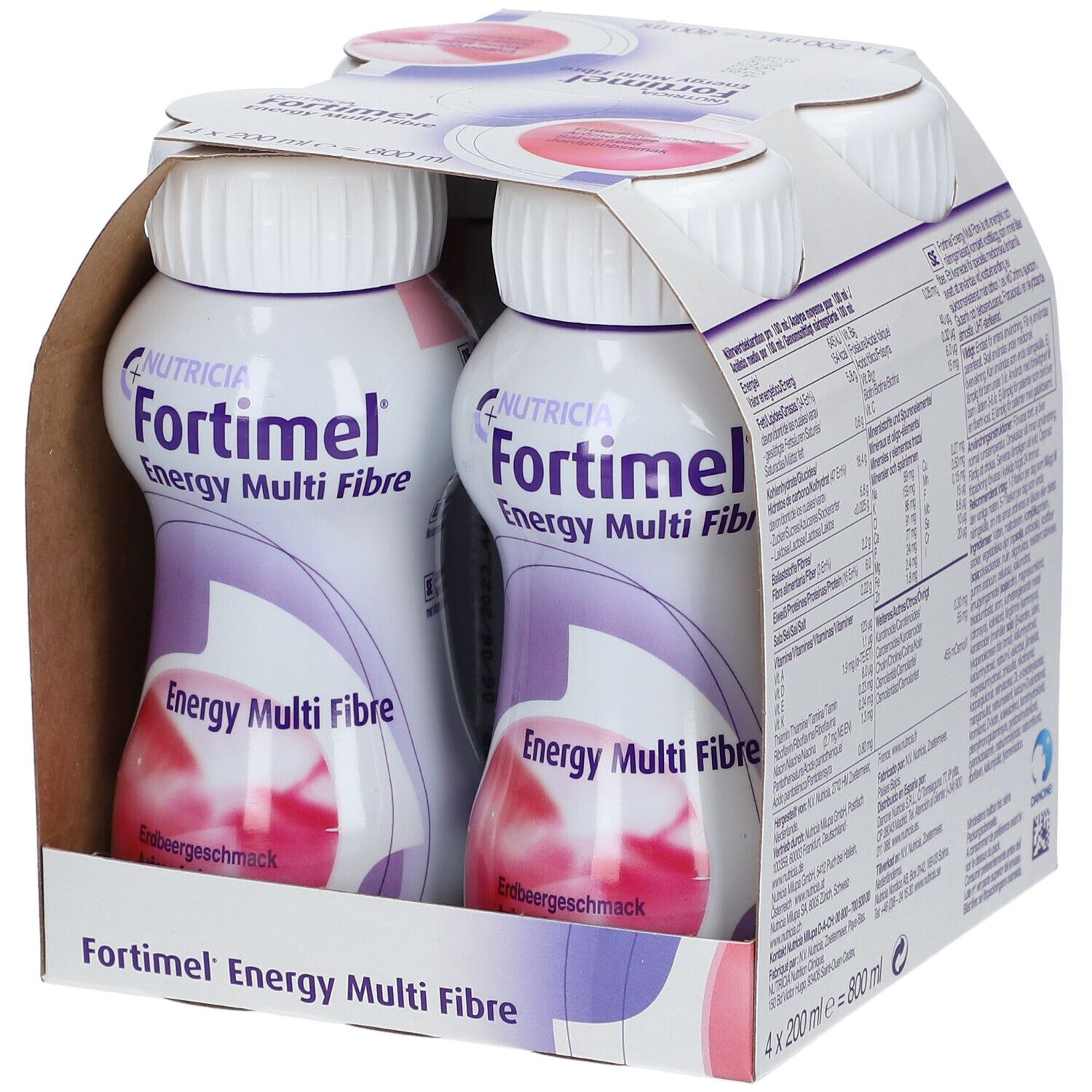 Fortimel Energy Multi Fibre Trinknahrung Erdbeere