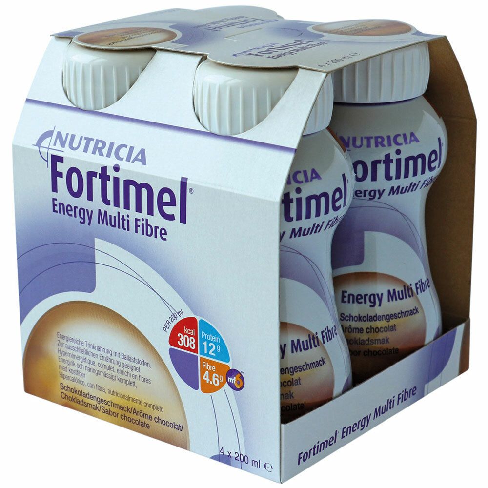 Fortimel® Energy Multi Fibre Trinknahrung – Mischkarton mit 32 Flaschen