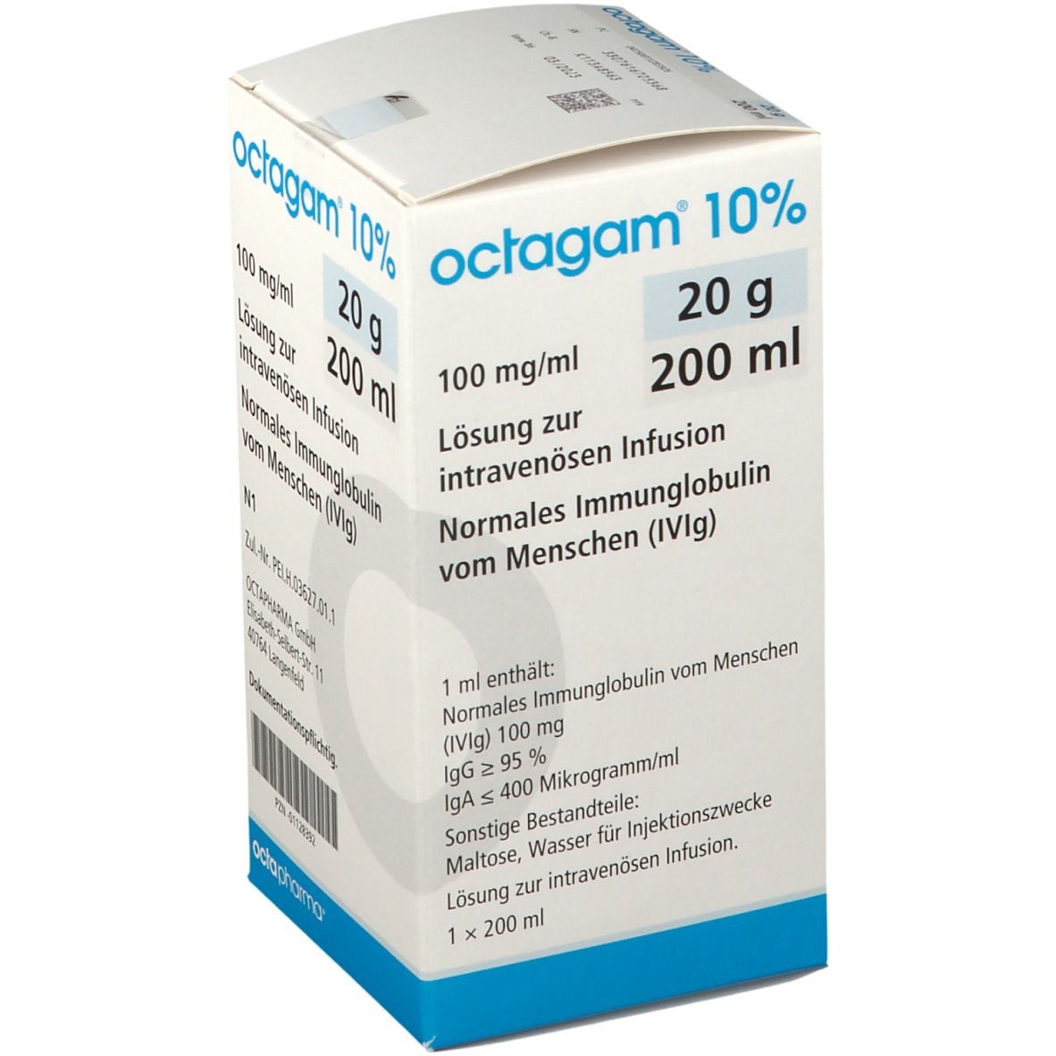 Octagam 10% 20 g IgG Lösung z.intravenös.Infusion 200 ml Infusionslösung