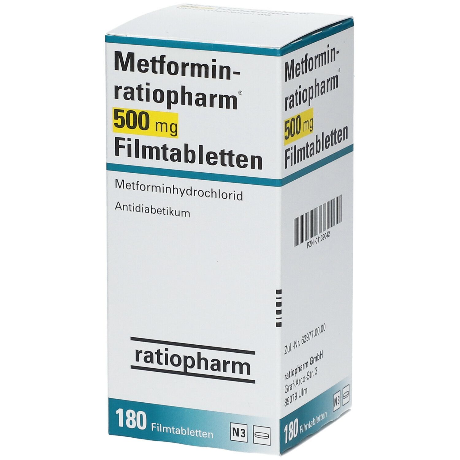 Metformin 500 mg 180 stück preis