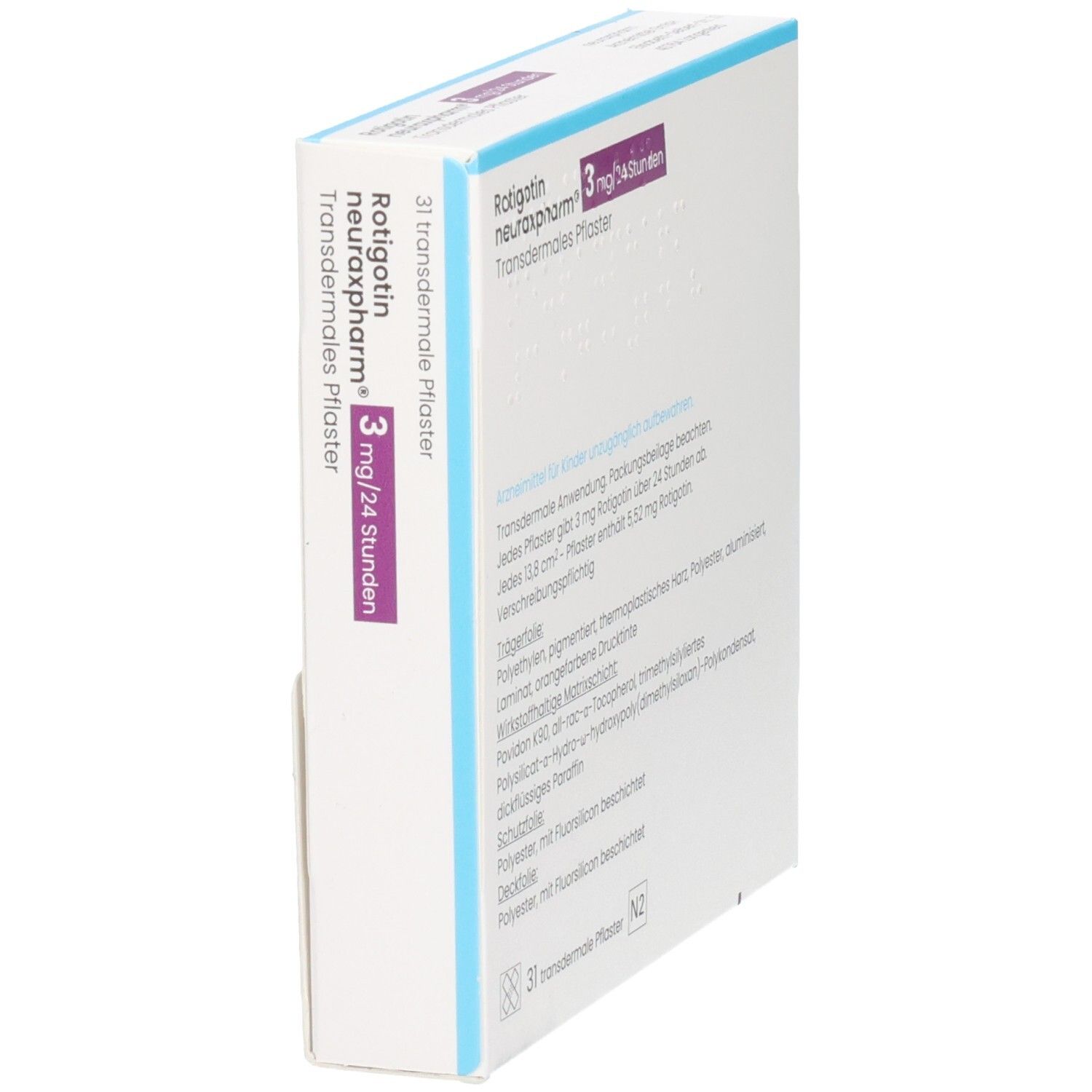 ROTIGOTIN neuraxpharm 3 mg/24 h transderm.Pflaster