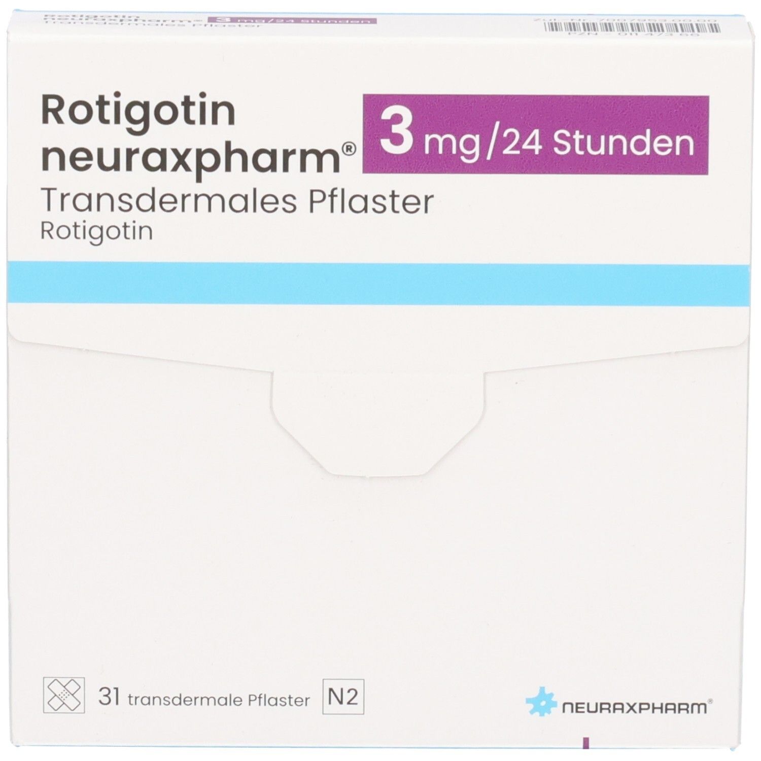 ROTIGOTIN neuraxpharm 3 mg/24 h transderm.Pflaster
