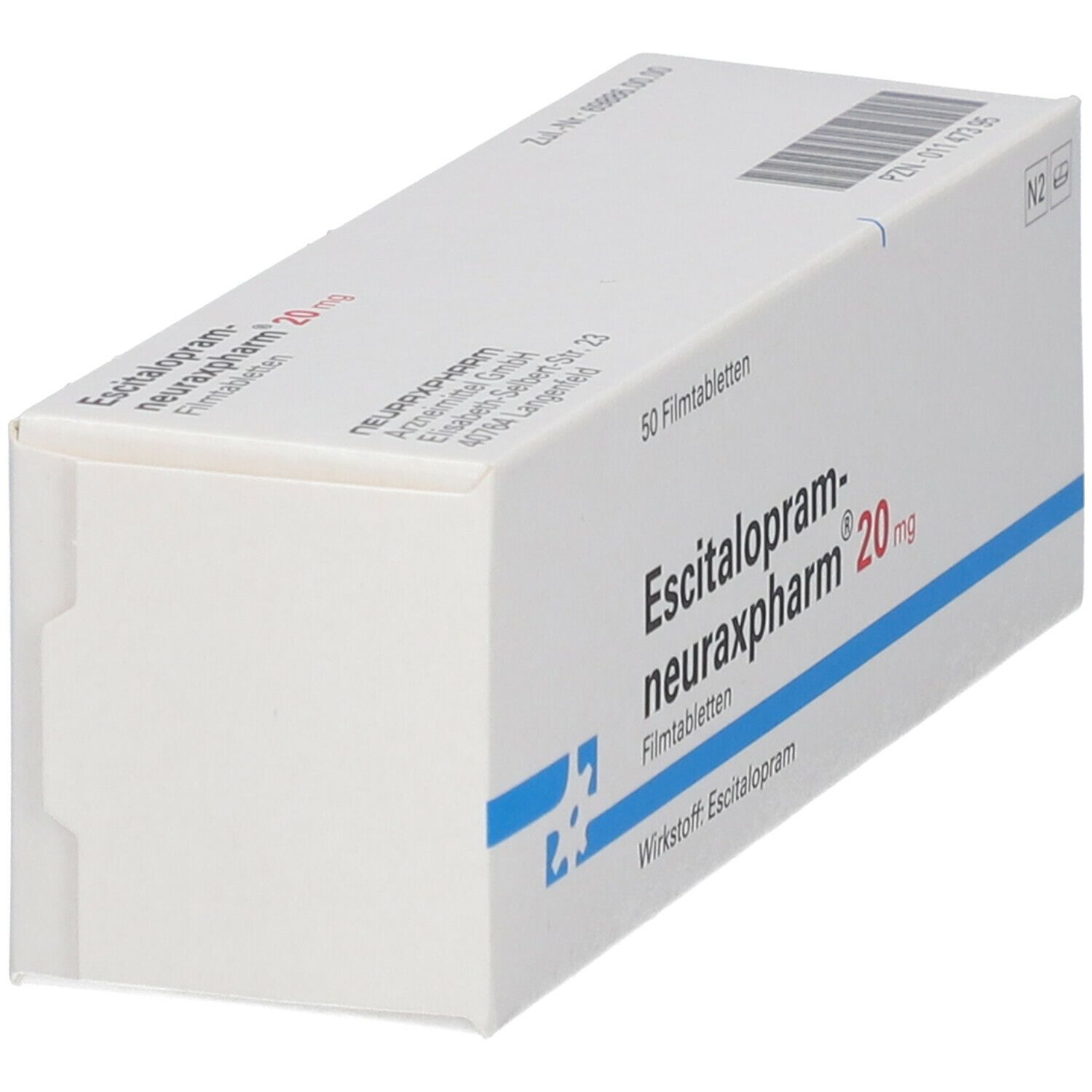 ESCITALOPRAM-neuraxpharm 20 mg Filmtabletten 50 St