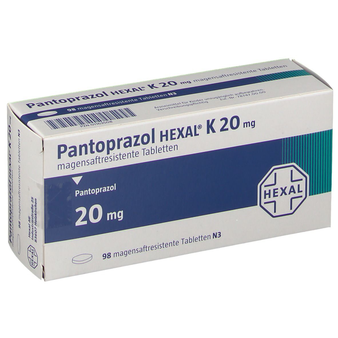 PANTOPRAZOL HEXAL K 20 mg magensaftres. Tabletten