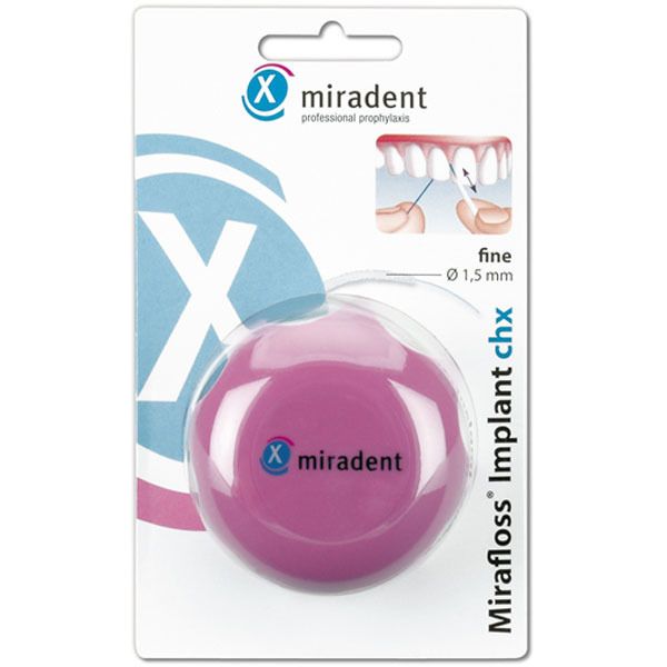 miradent Mirafloss® Implant chx fein rosa