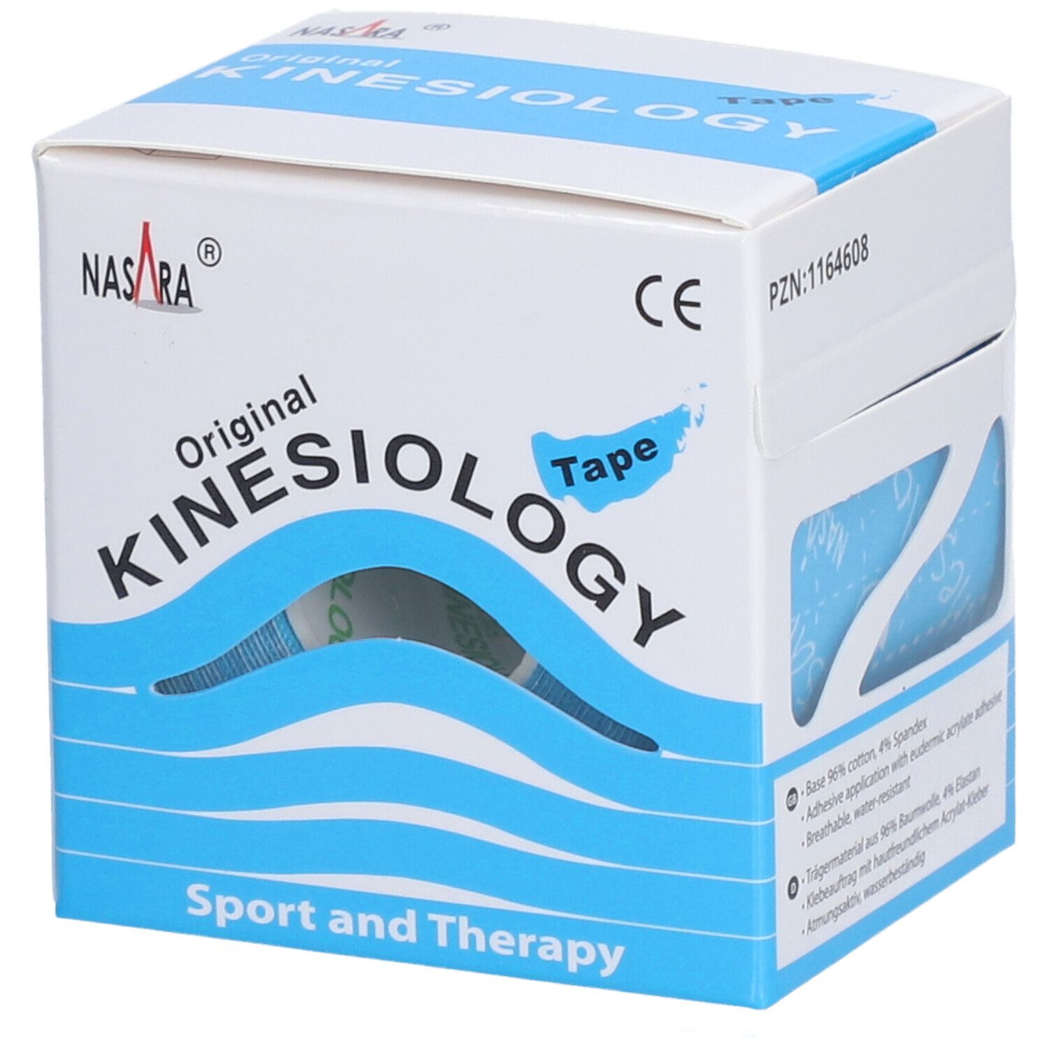 Nasara Kinesiotape 5 cmx5 m blau 1 St Pflaster