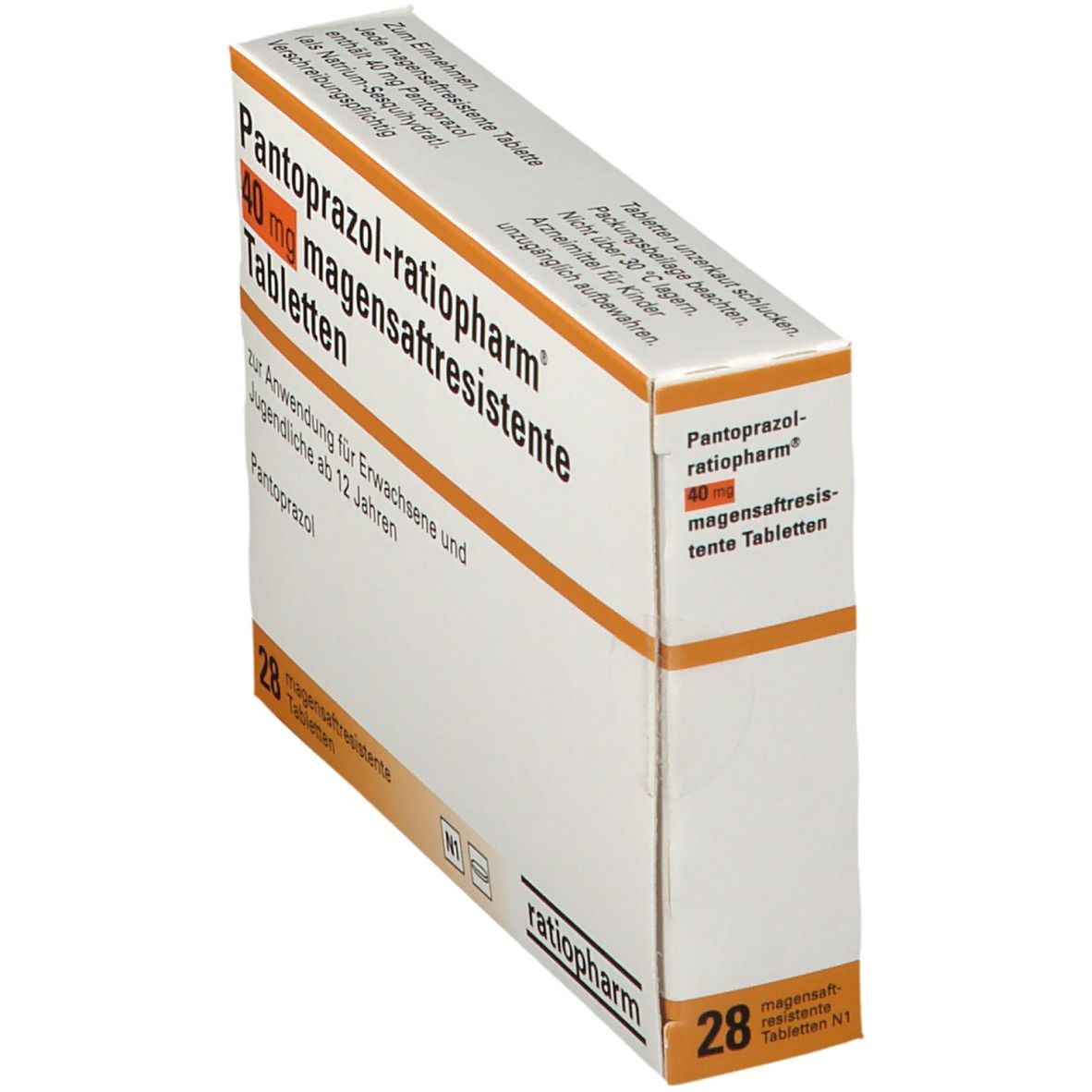 PANTOPRAZOL-ratiopharm 40 mg magensaftr.Tabletten 28 St Tabletten magensaftresistent