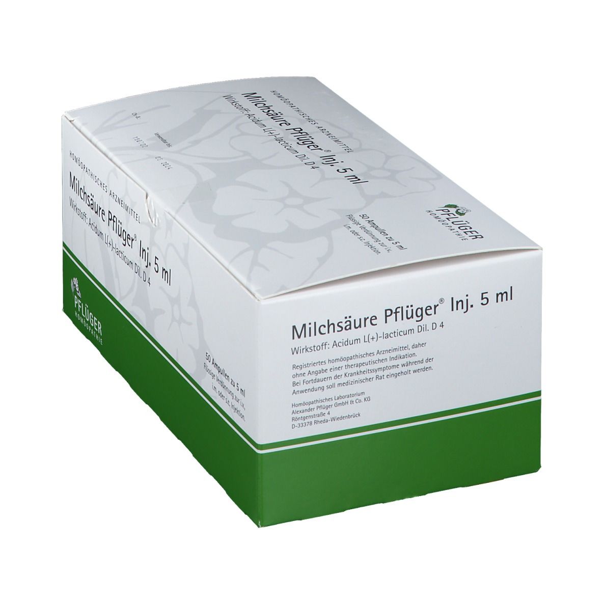 Milchsäure Pflüger® Inj. 5 ml 50 St - Shop Apotheke