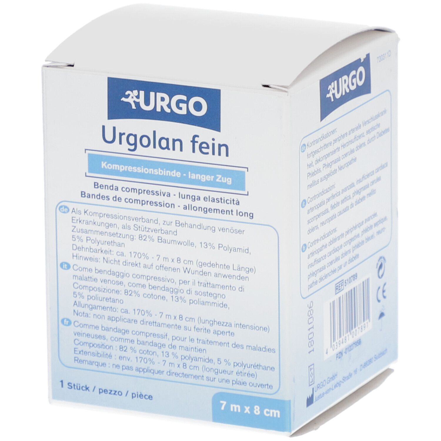 Urgolan Langzugbinde fein 8 cm x 7 m