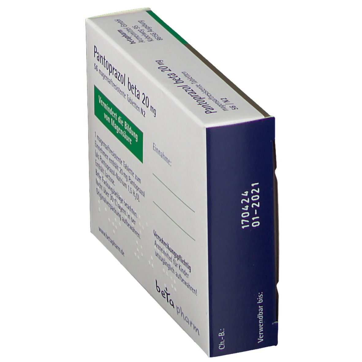 Pantoprazol beta 20 mg