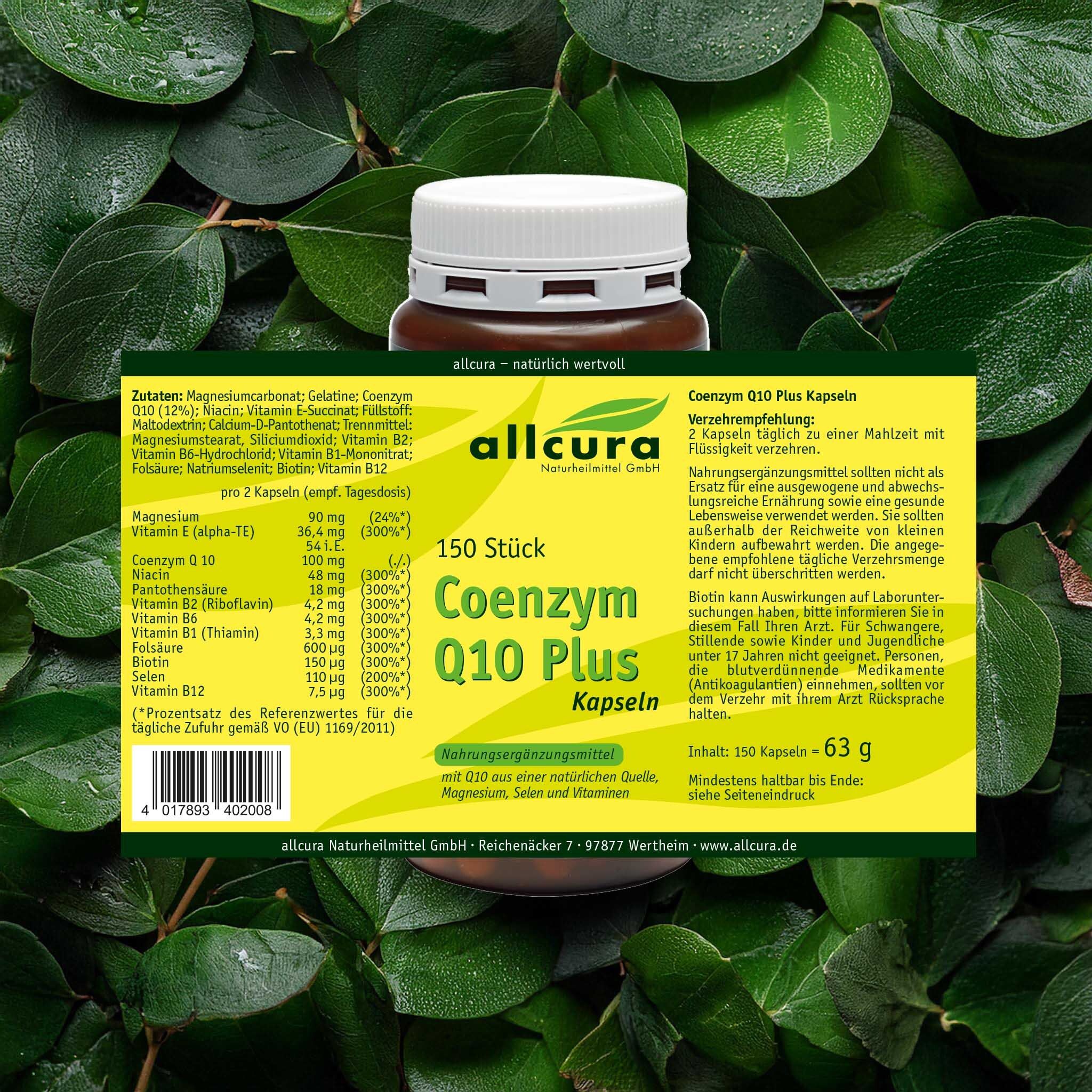 allcura Coenzym Q 10 plus Kapseln