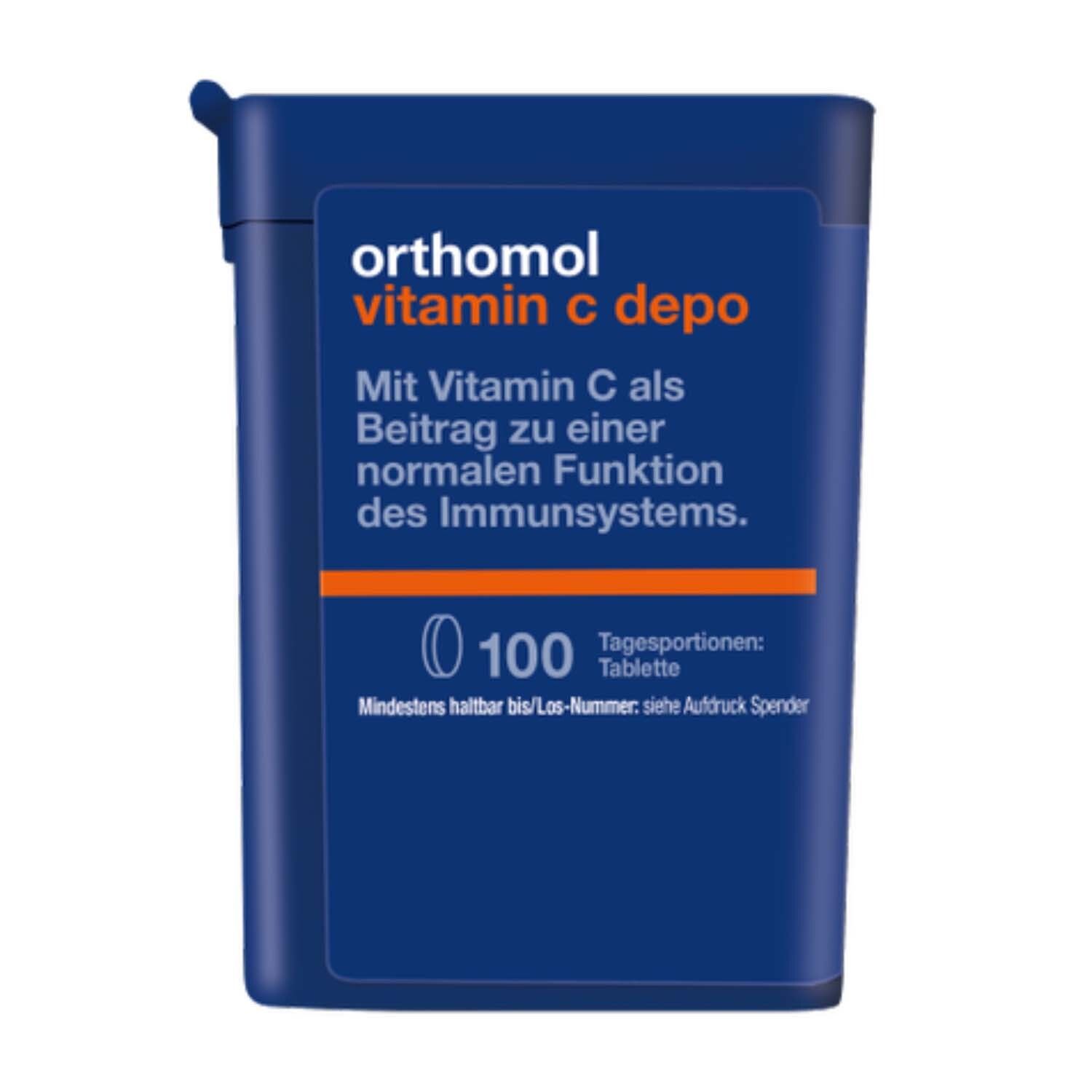 Orthomol Vitamin C depo - Nahrungsergänzungsmittel mit Depot-Wirkung für eine normale Funktion des Immunsystems - Tablet