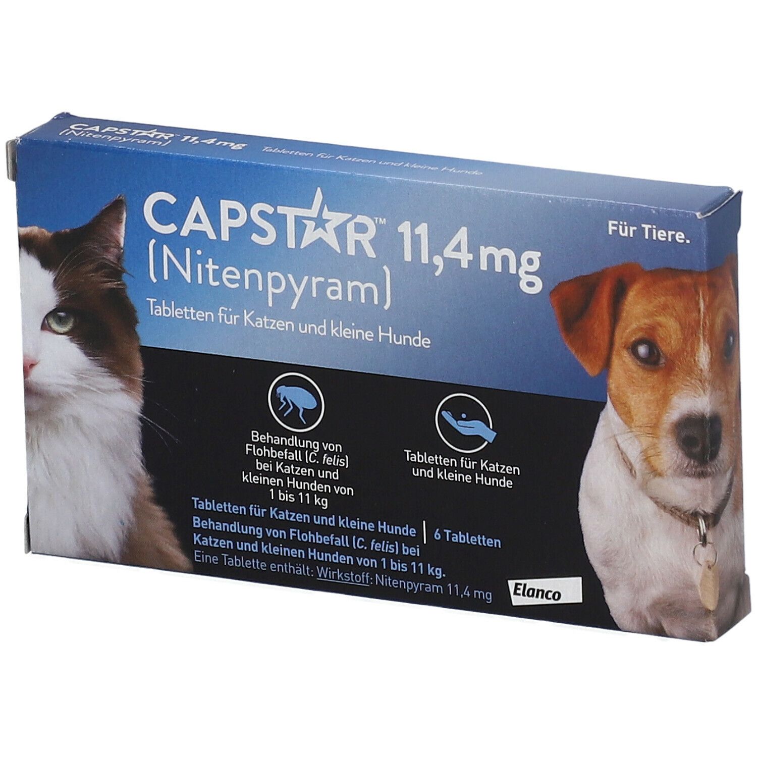 Capstar® 11,4 mg gegen Flohbefall bei Katzen und kleinen Hunden