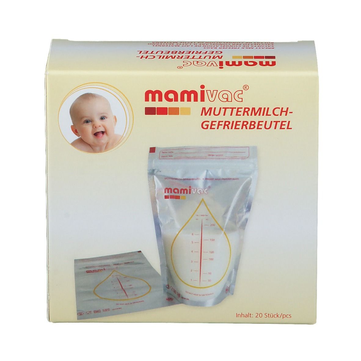 mamivac® Muttermilch-Gefrierbeutel