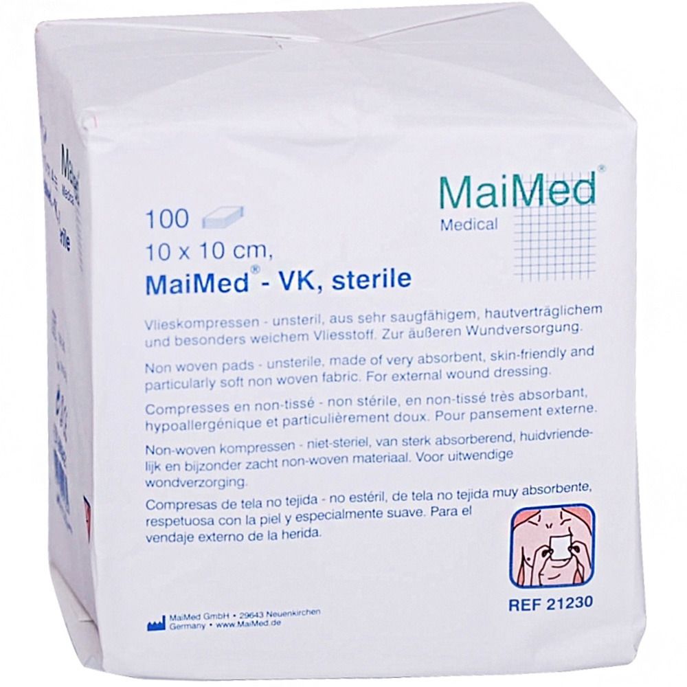 MaiMed® Vlieskompressen 10 x 10 cm 6 fach steril
