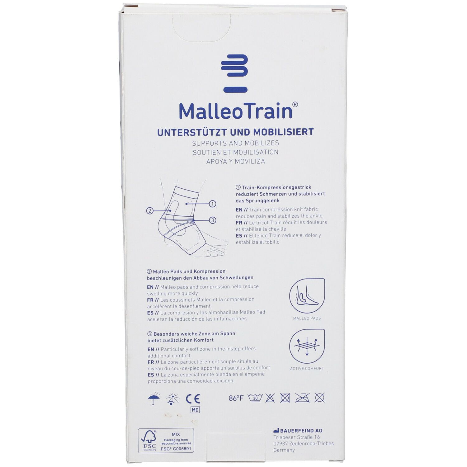 MalleoTrain Sprunggelenkbandage links Gr.4 natur 1 St Shop Apotheke