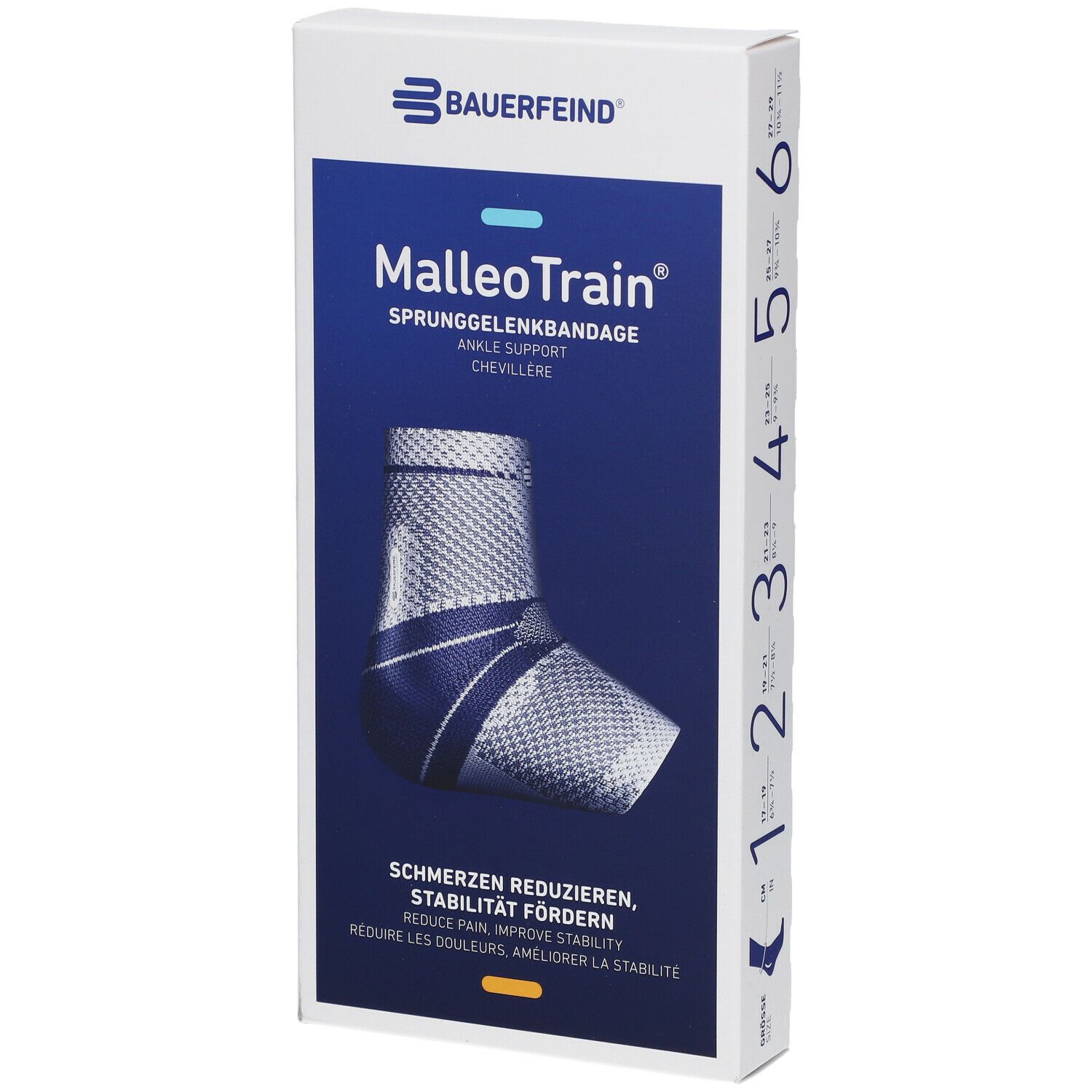 MalleoTrain® Sprunggelenkbandage links Gr.2 titan