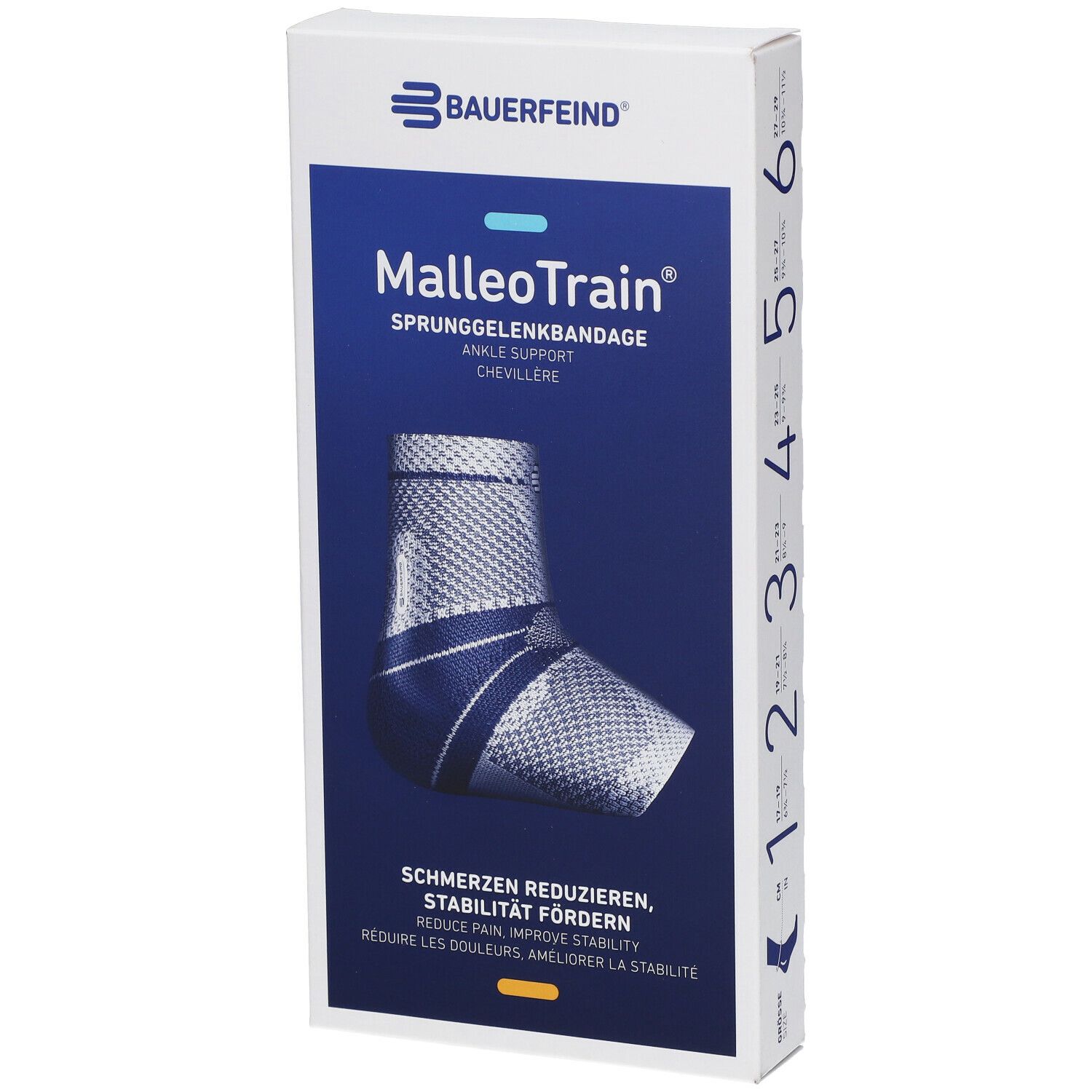 MalleoTrain® Sprunggelenkbandage links Gr.4 titan