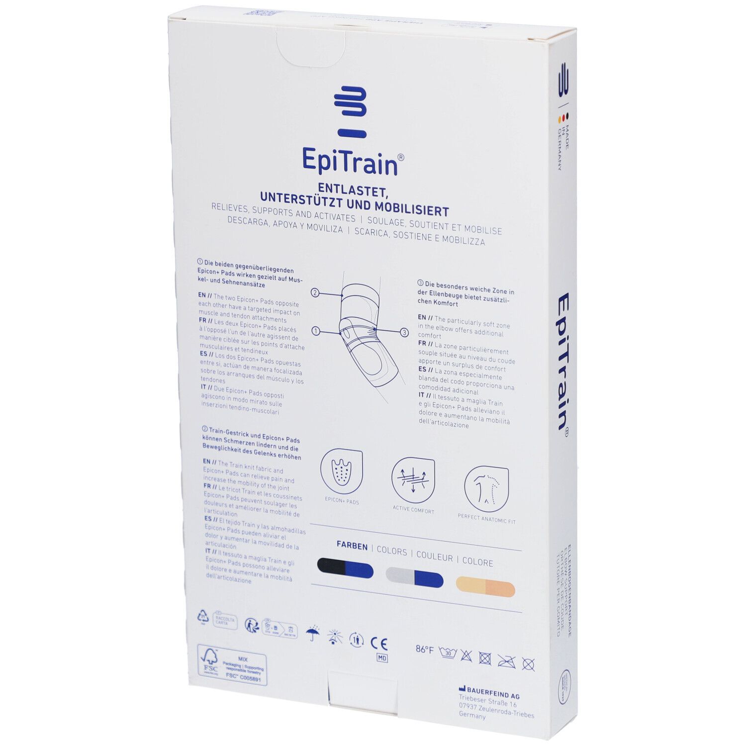Epitrain® Aktiv Ellenbogenbandage Gr. 1 titan