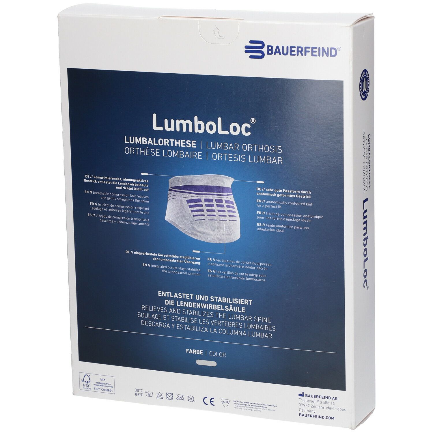 LumboLoc® Rückenstütz Bandage Gr.2 titan