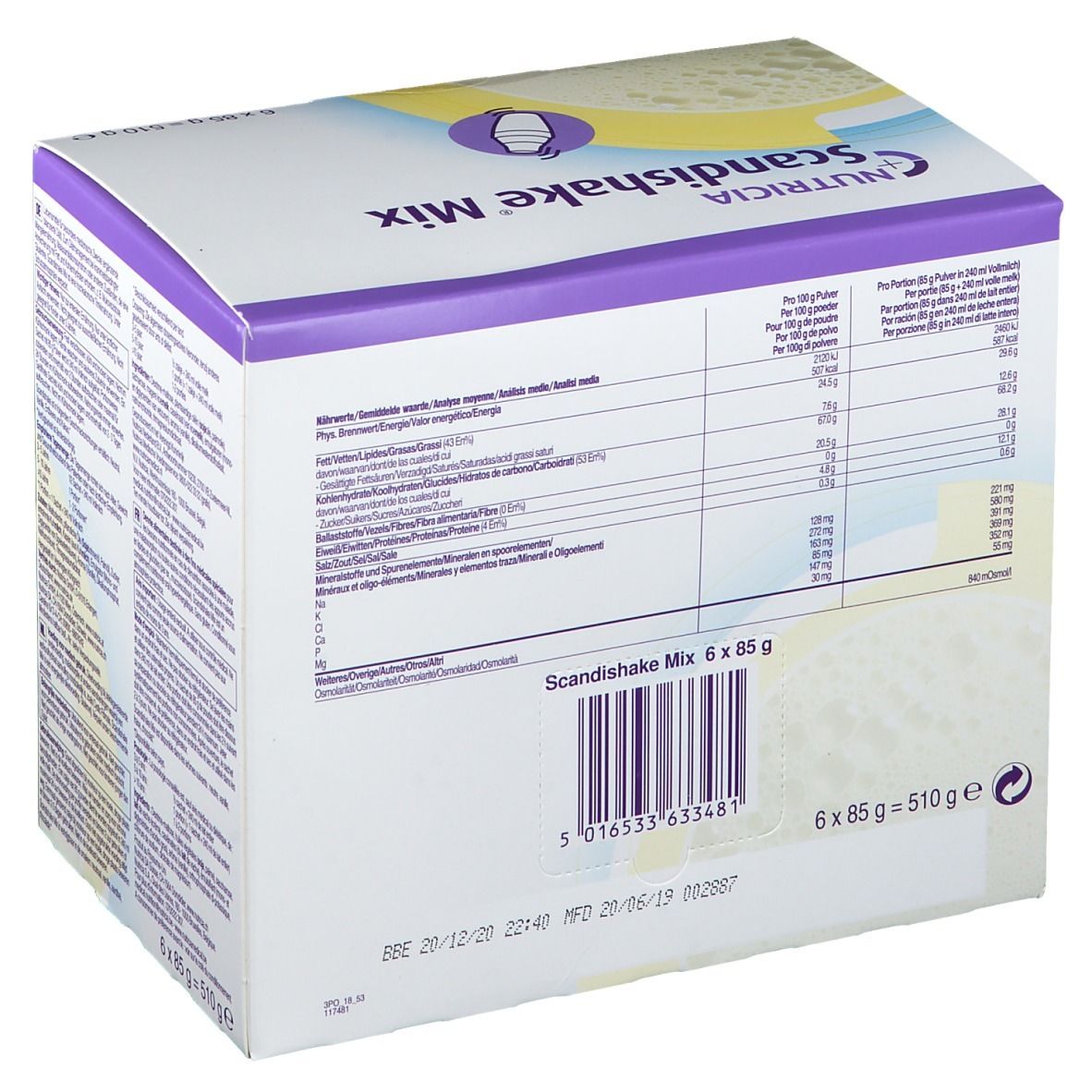 Scandishake Mix Vanille Pulver