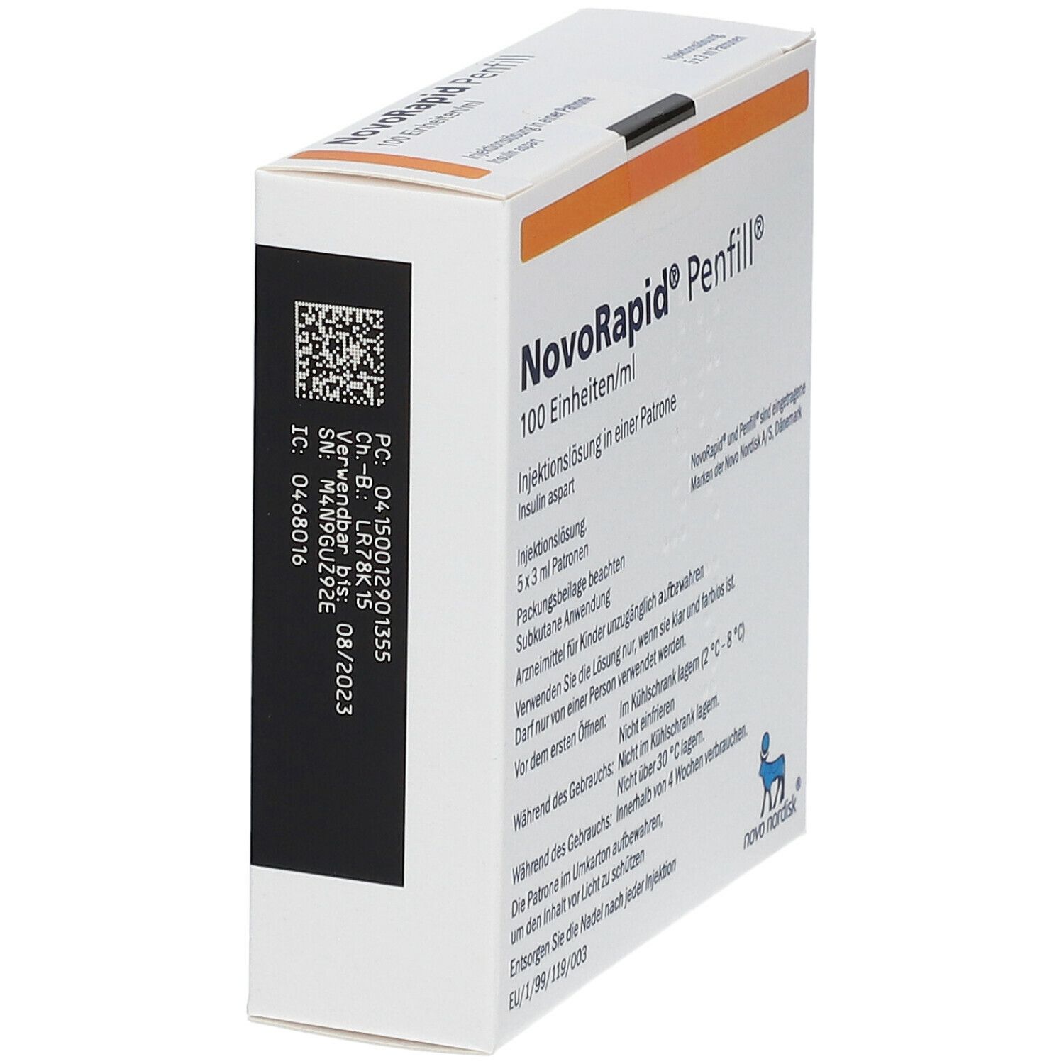 Novorapid Penfill 100 E/ml Inj.-Lsg.i.e.Patrone 5x3 ml Zylinderampullen