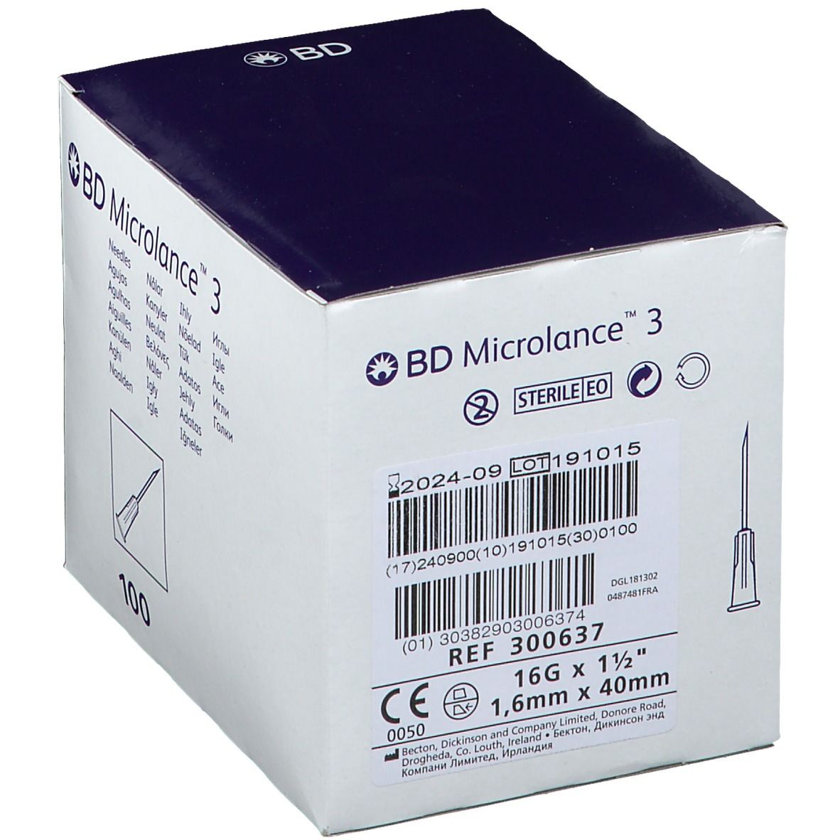 BD Microlance 3 Sonderkanüle 16 G 1 1/2 1,65x40 mm 100 St Kanüle