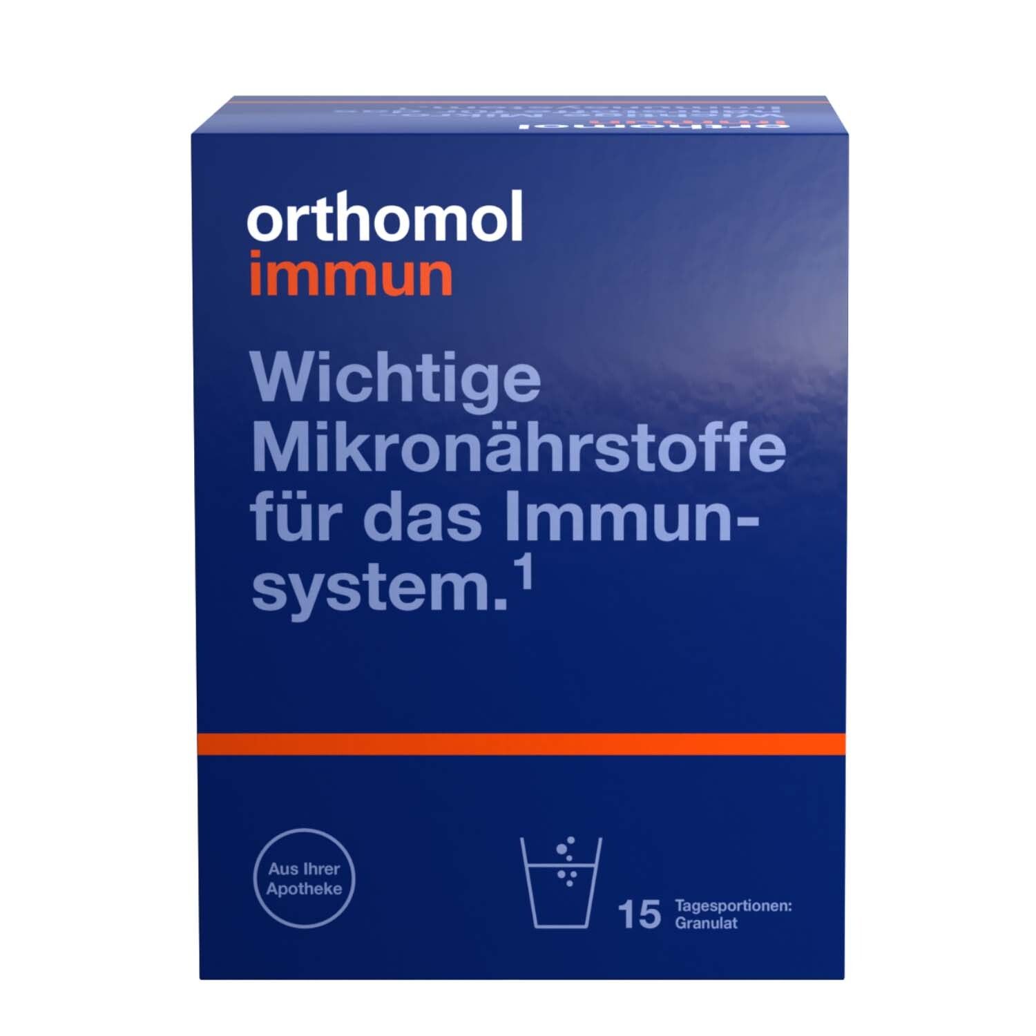 Orthomol Immun - Mikronährstoffe zur Unterstützung des Immunsystems - Nahrungsergänzung mit Vitamin C, Vitamin D und Zin