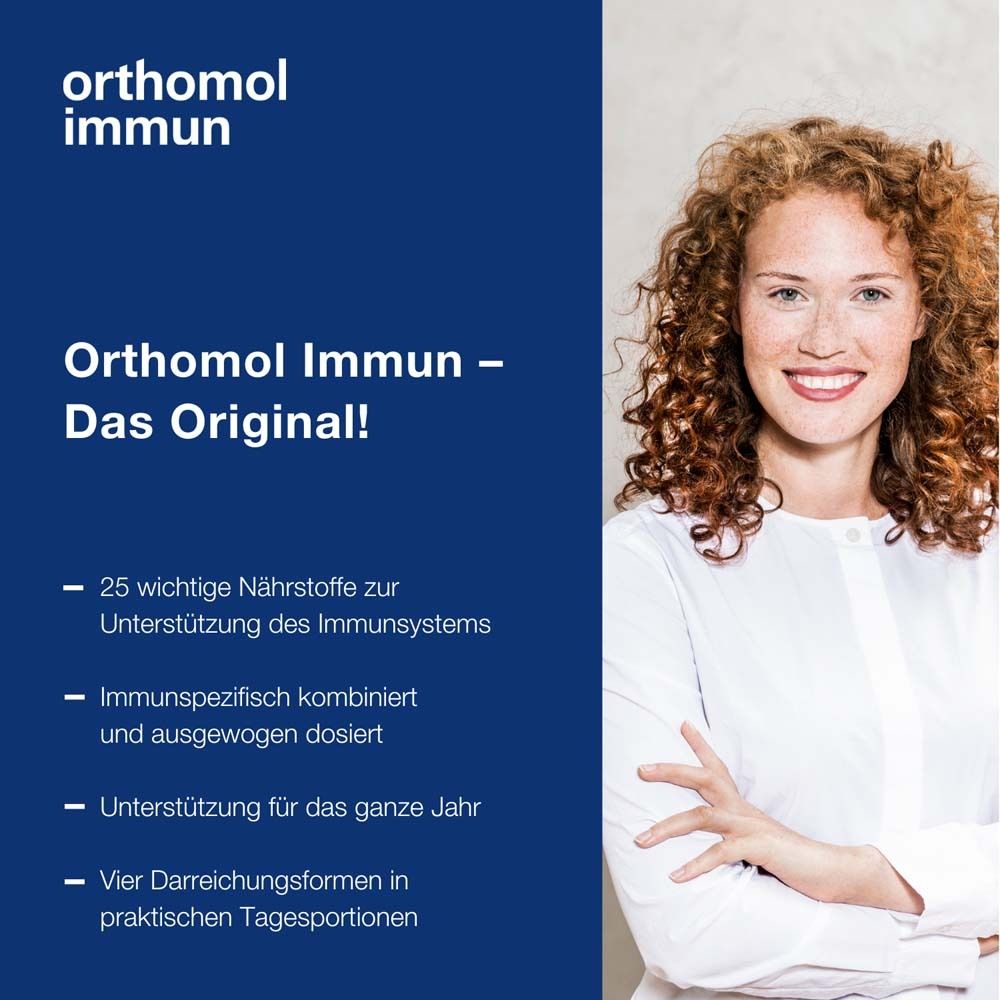 Orthomol Immun - Mikronährstoffe zur Unterstützung des Immunsystems - Nahrungsergänzung mit Vitamin C, Vitamin D und Zink - Granulat